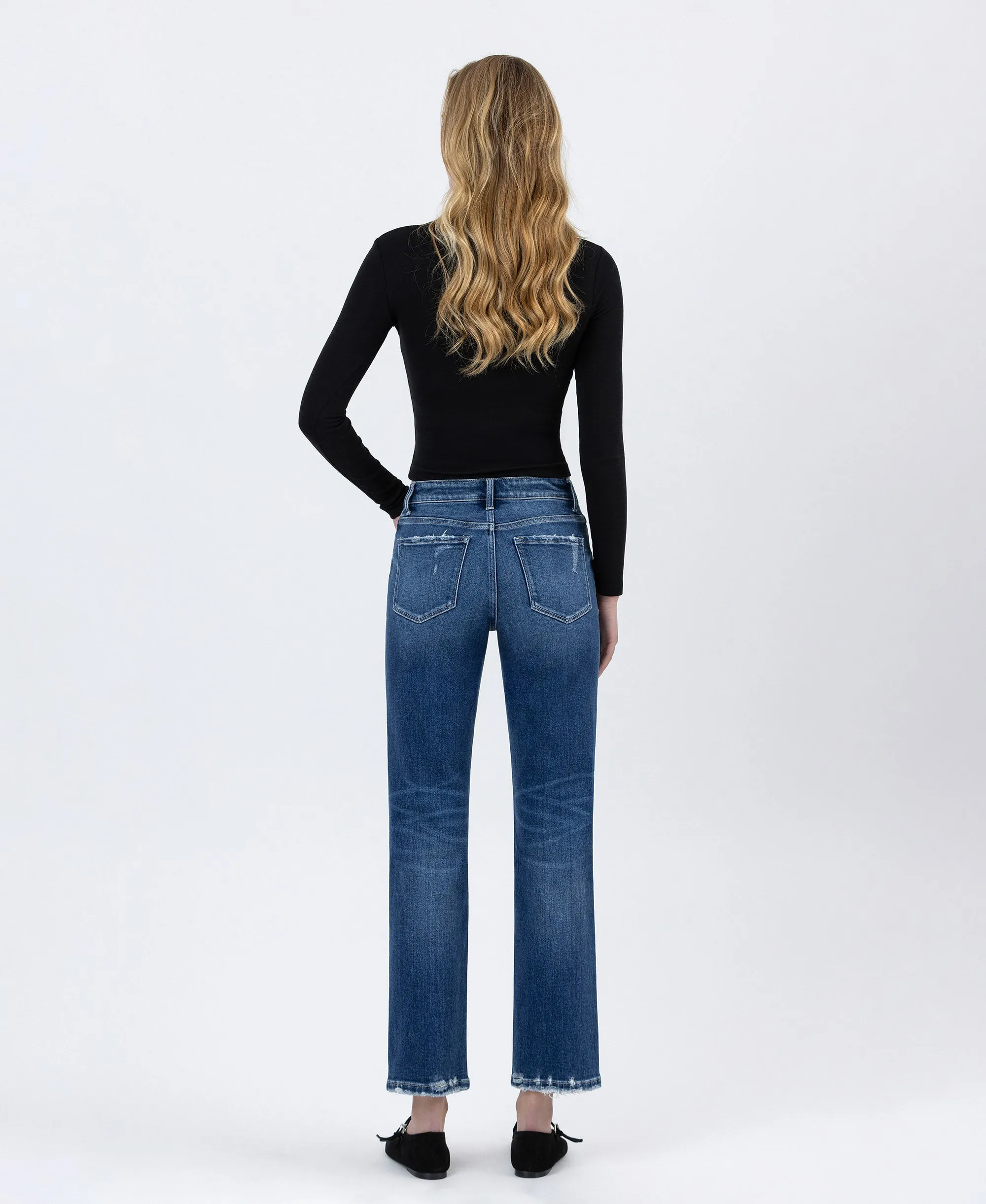 Accumulate - High Rise Ankle Straight Jeans