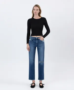 Accumulate - High Rise Ankle Straight Jeans