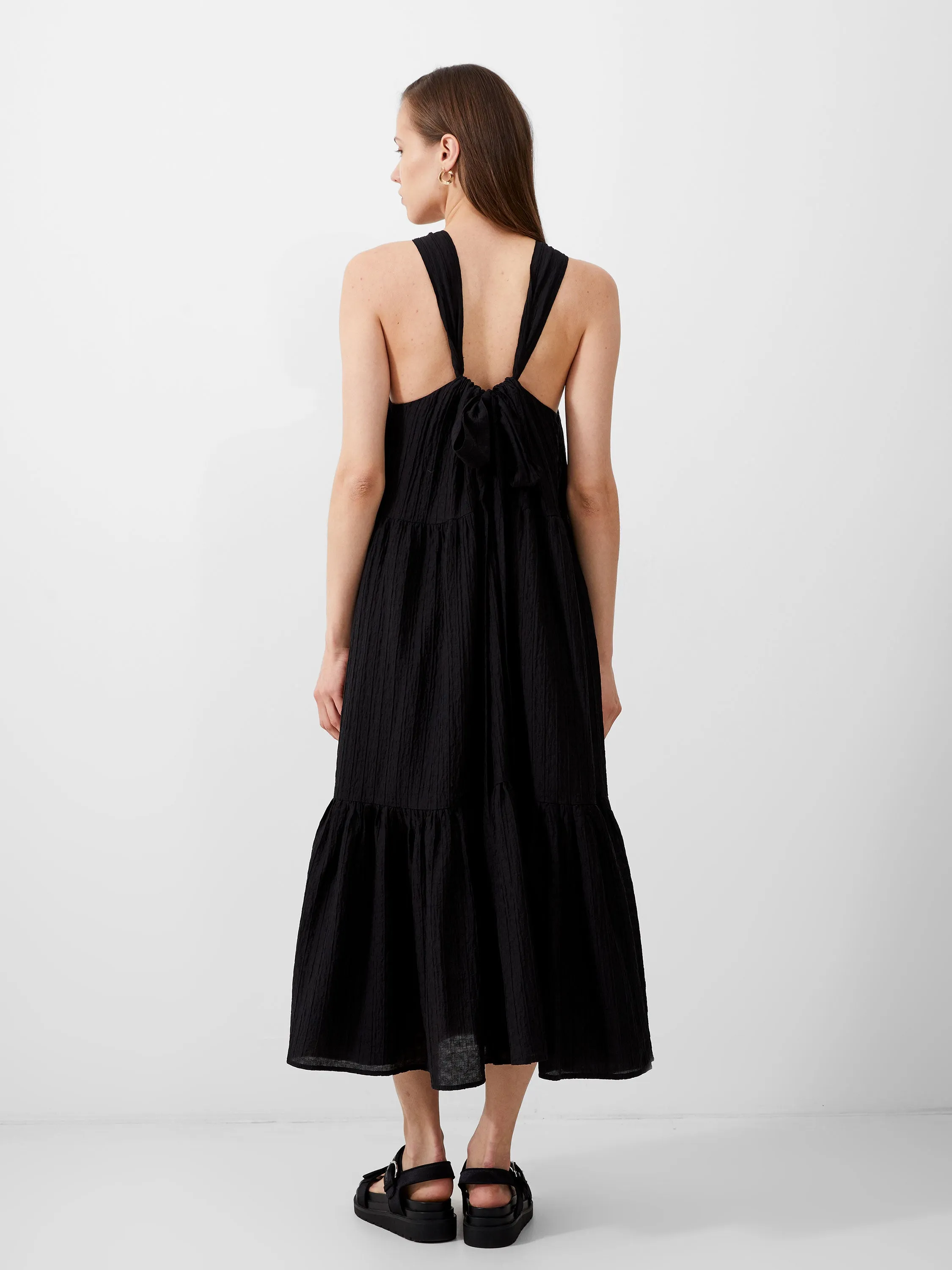 Aleska Textured Midaxi Dress