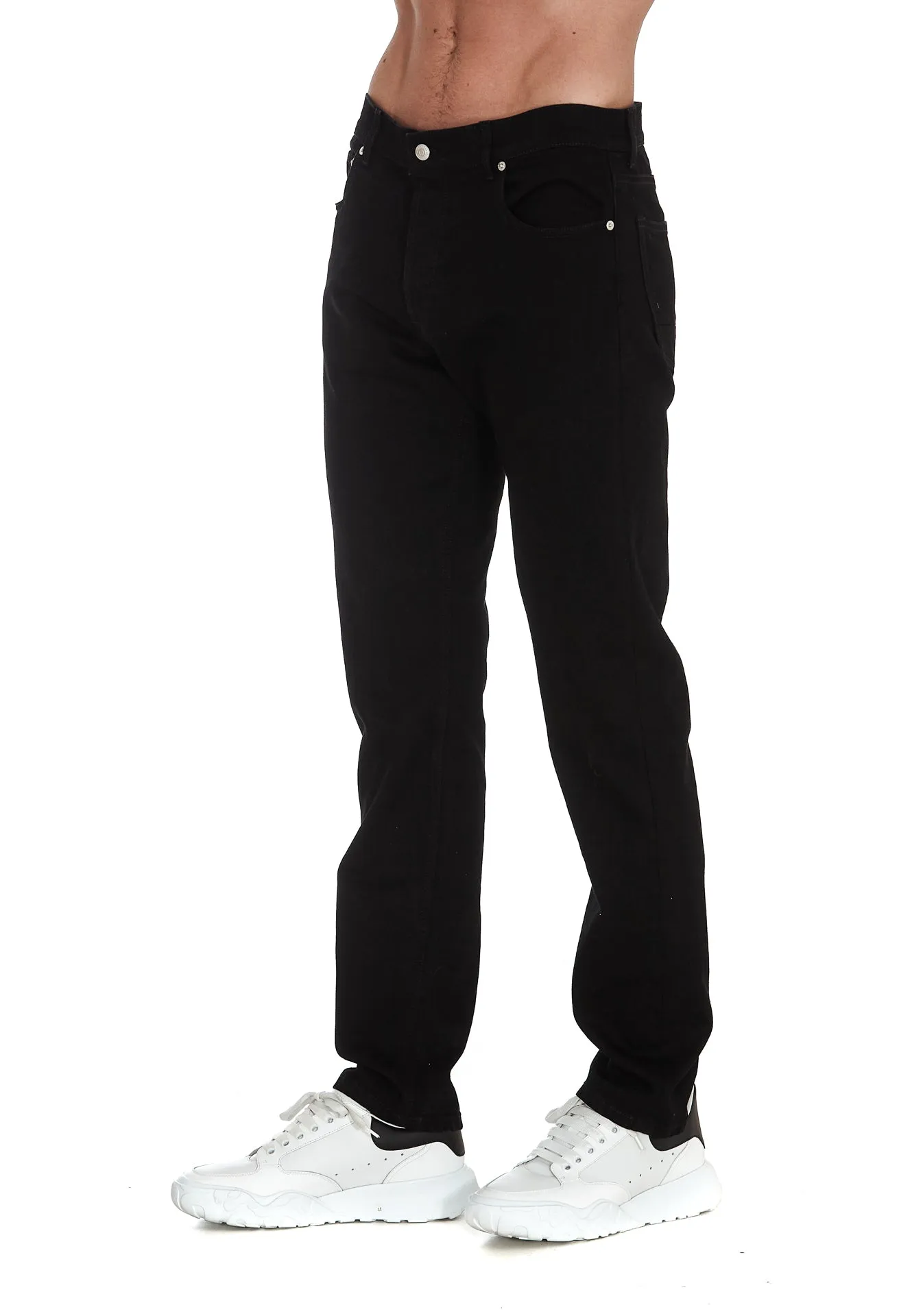 Alexander McQueen Graffiti Logo Straight-Leg Jeans