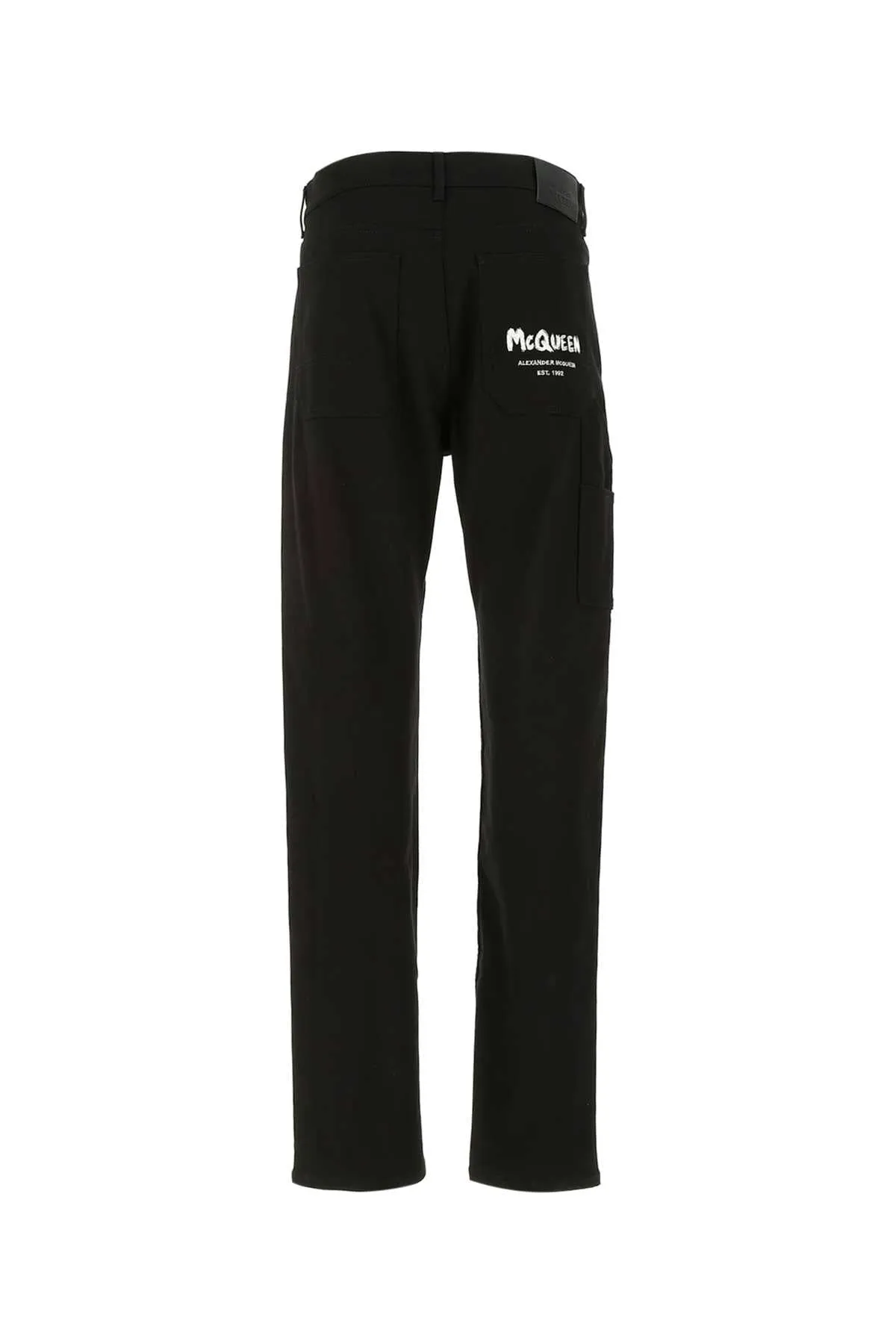 Alexander McQueen Graffiti Logo Straight-Leg Jeans
