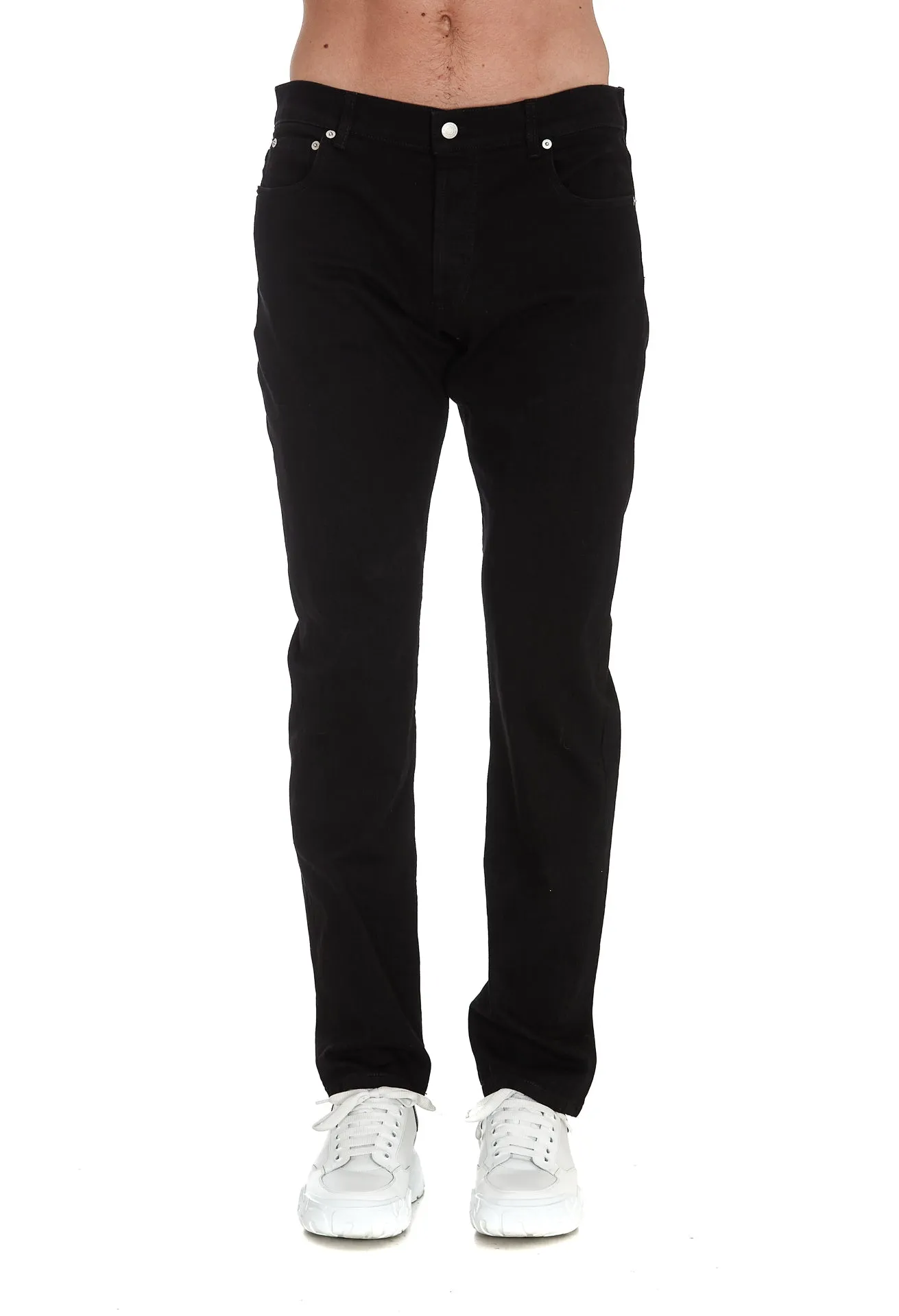 Alexander McQueen Graffiti Logo Straight-Leg Jeans