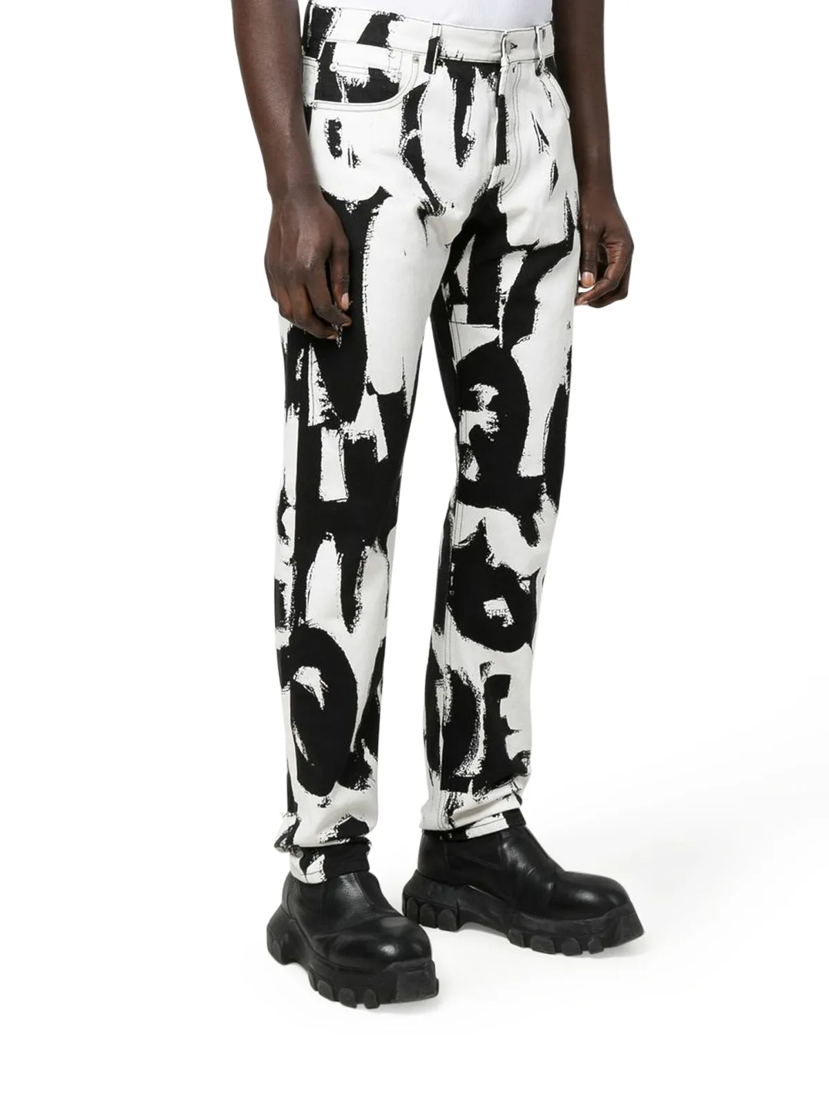 Alexander McQueen Printed High-Rise Pants