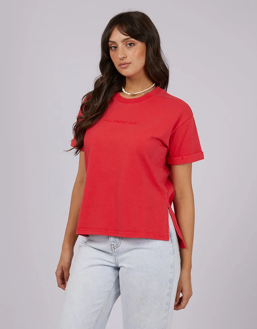 All About Eve AAE Washed Tee Red