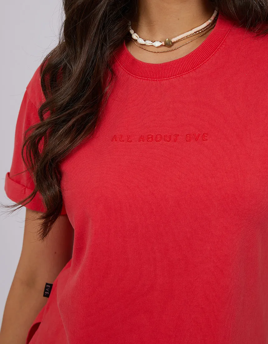 All About Eve AAE Washed Tee Red