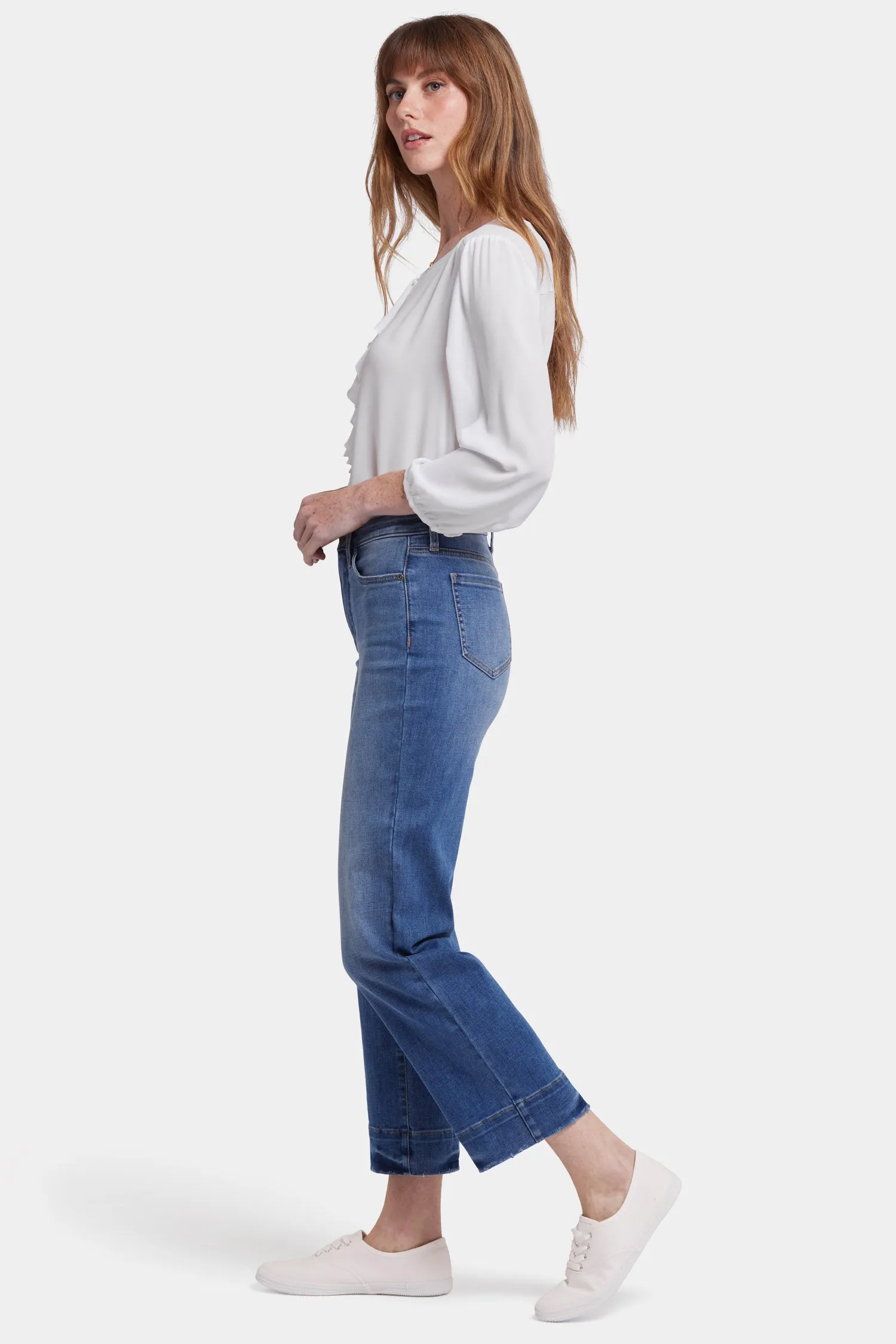Bailey Relaxed Straight Ankle Jeans - Bilbao Crest