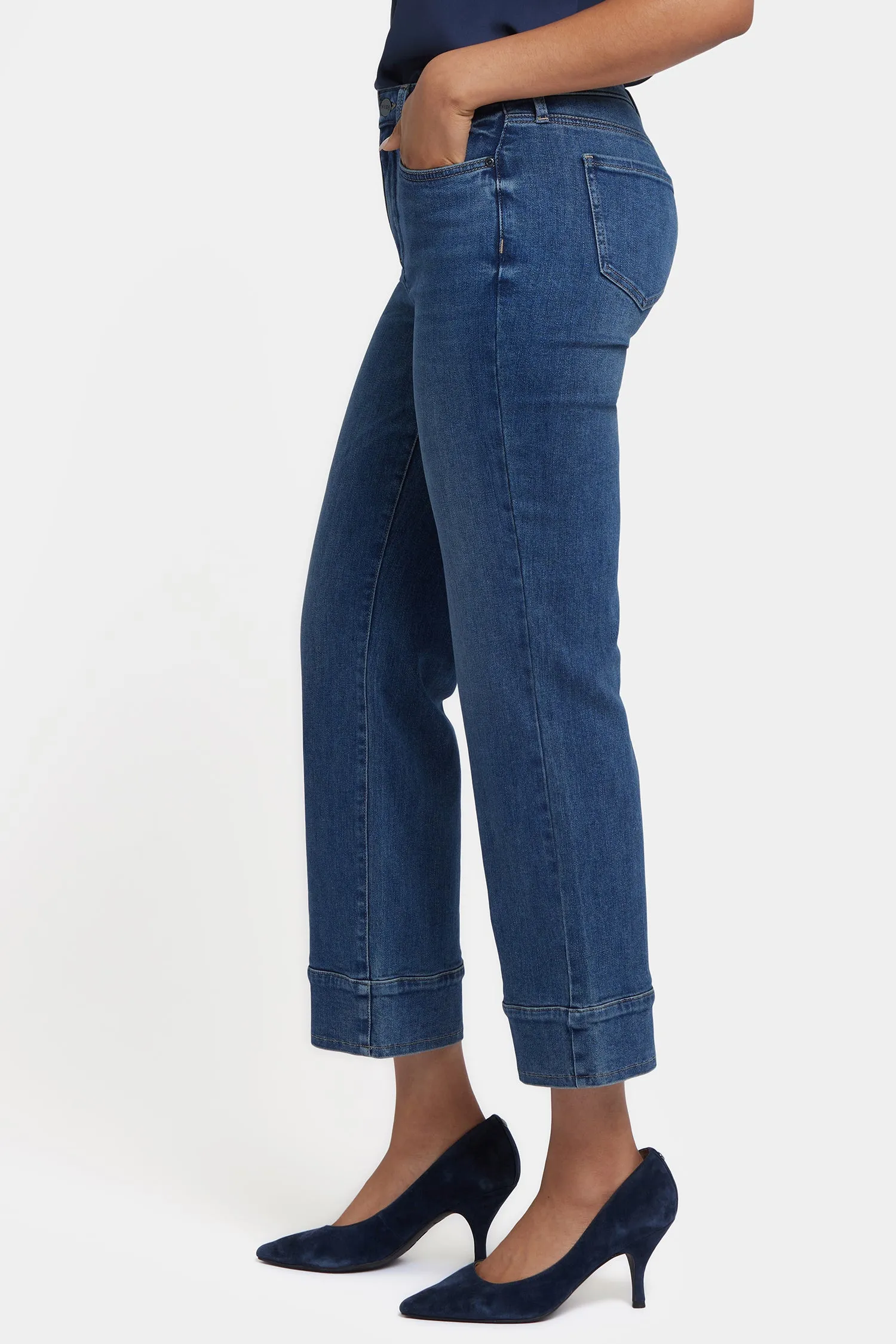 Bailey Relaxed Straight Ankle Jeans - Rio Rapids