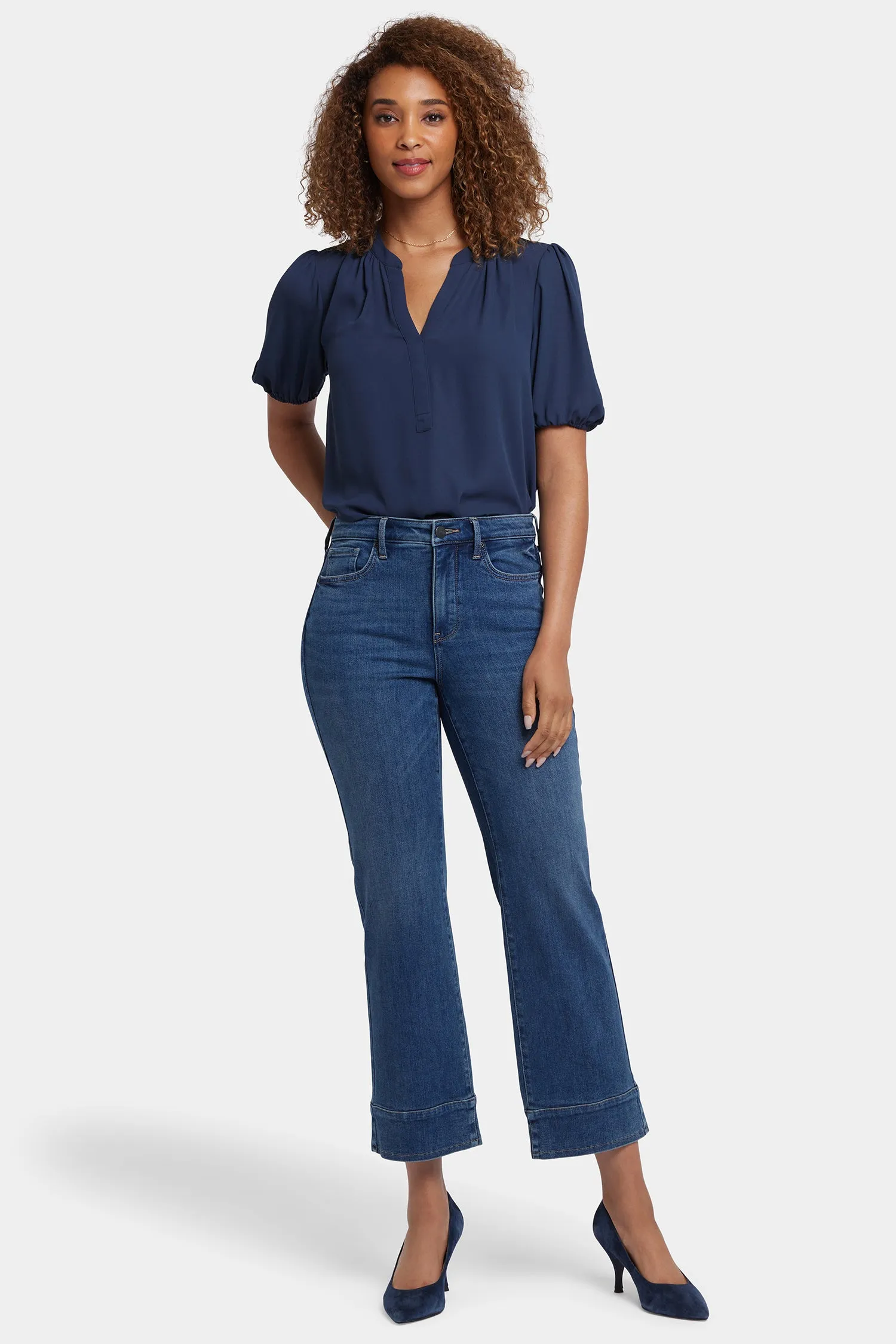 Bailey Relaxed Straight Ankle Jeans - Rio Rapids