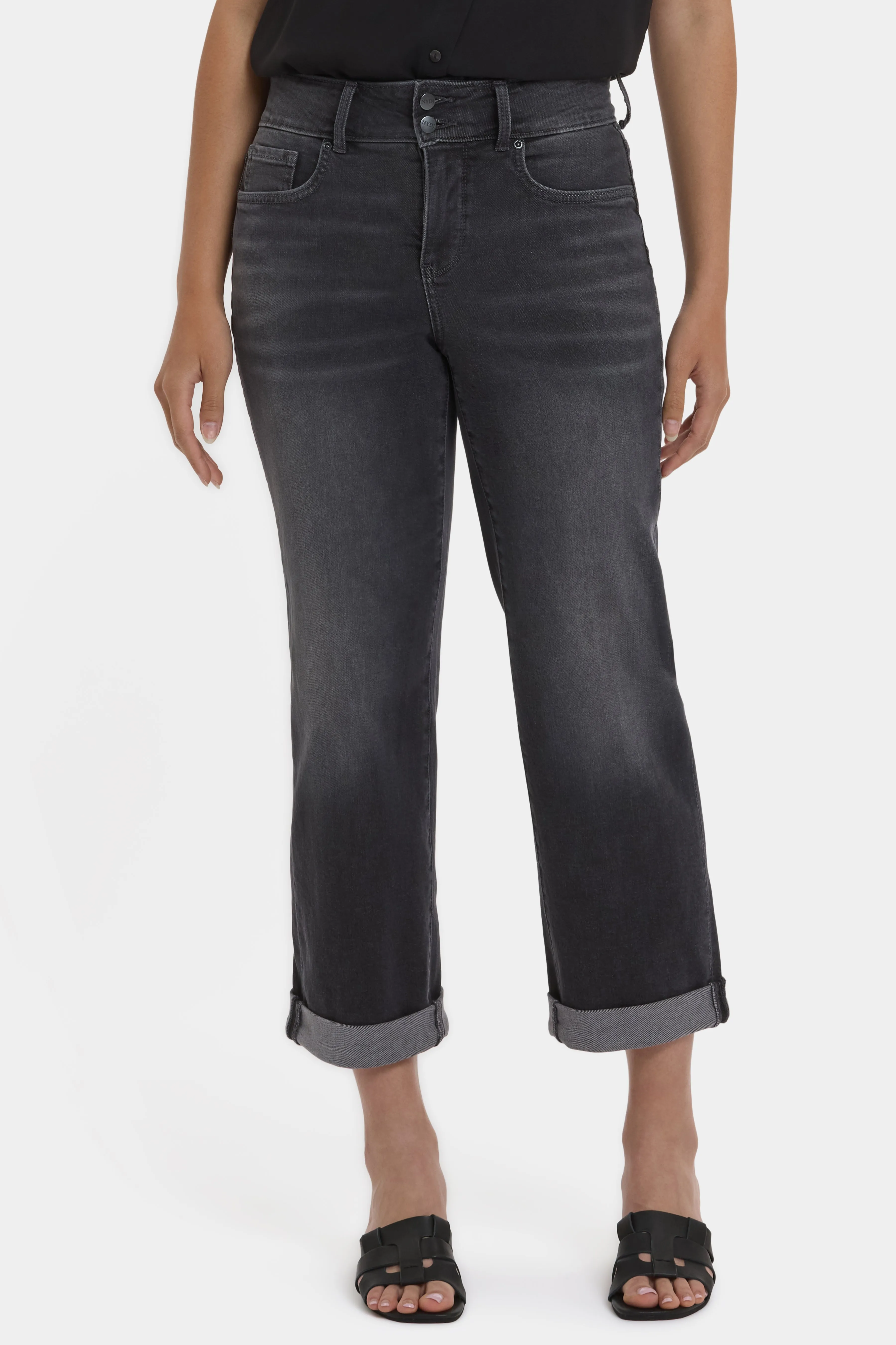 Bailey Relaxed Straight Crop Jeans - Castile Dream