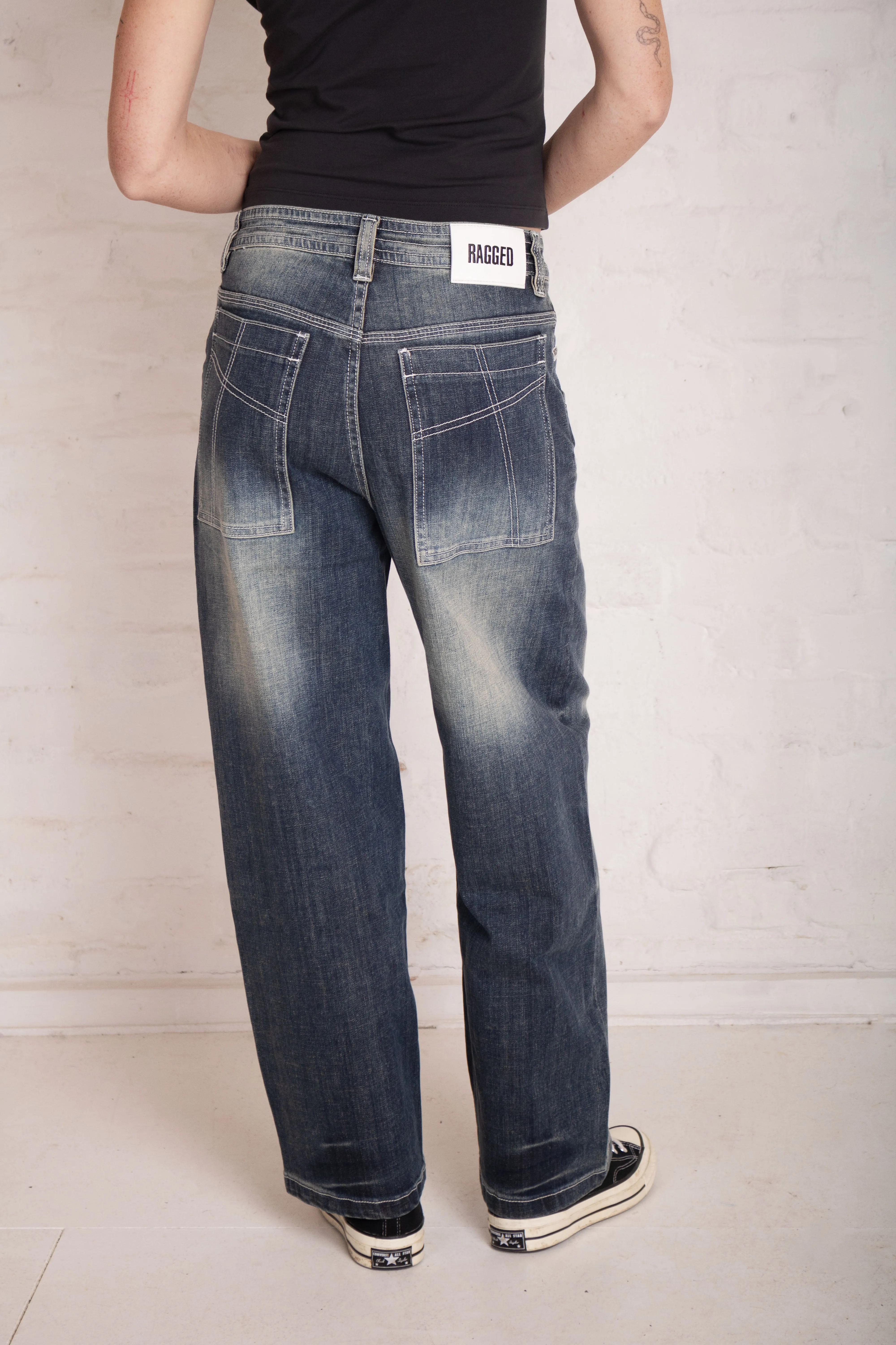 Bleacher Acid Wash Relaxed Biggie Jeans
