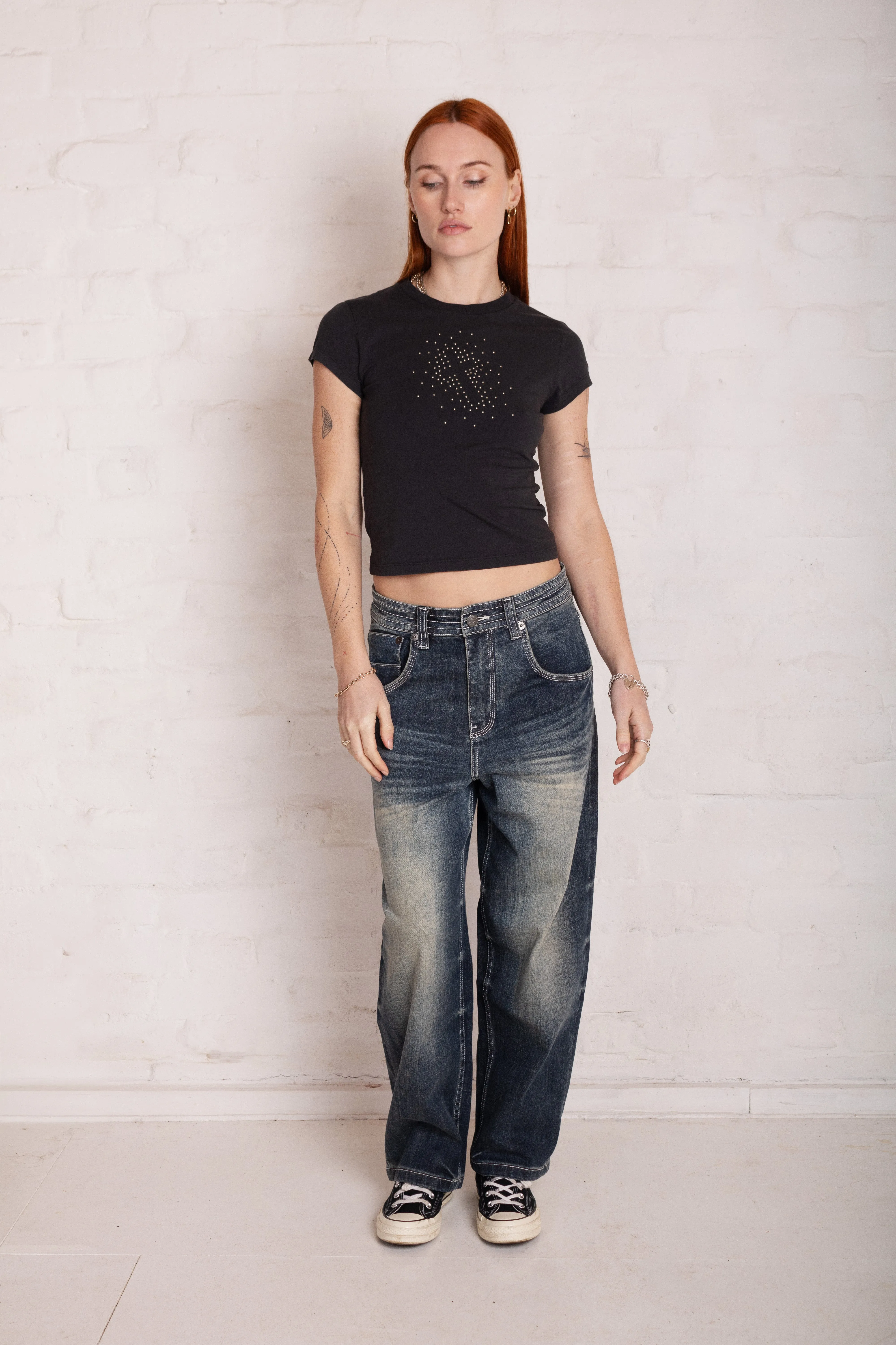 Bleacher Acid Wash Relaxed Biggie Jeans