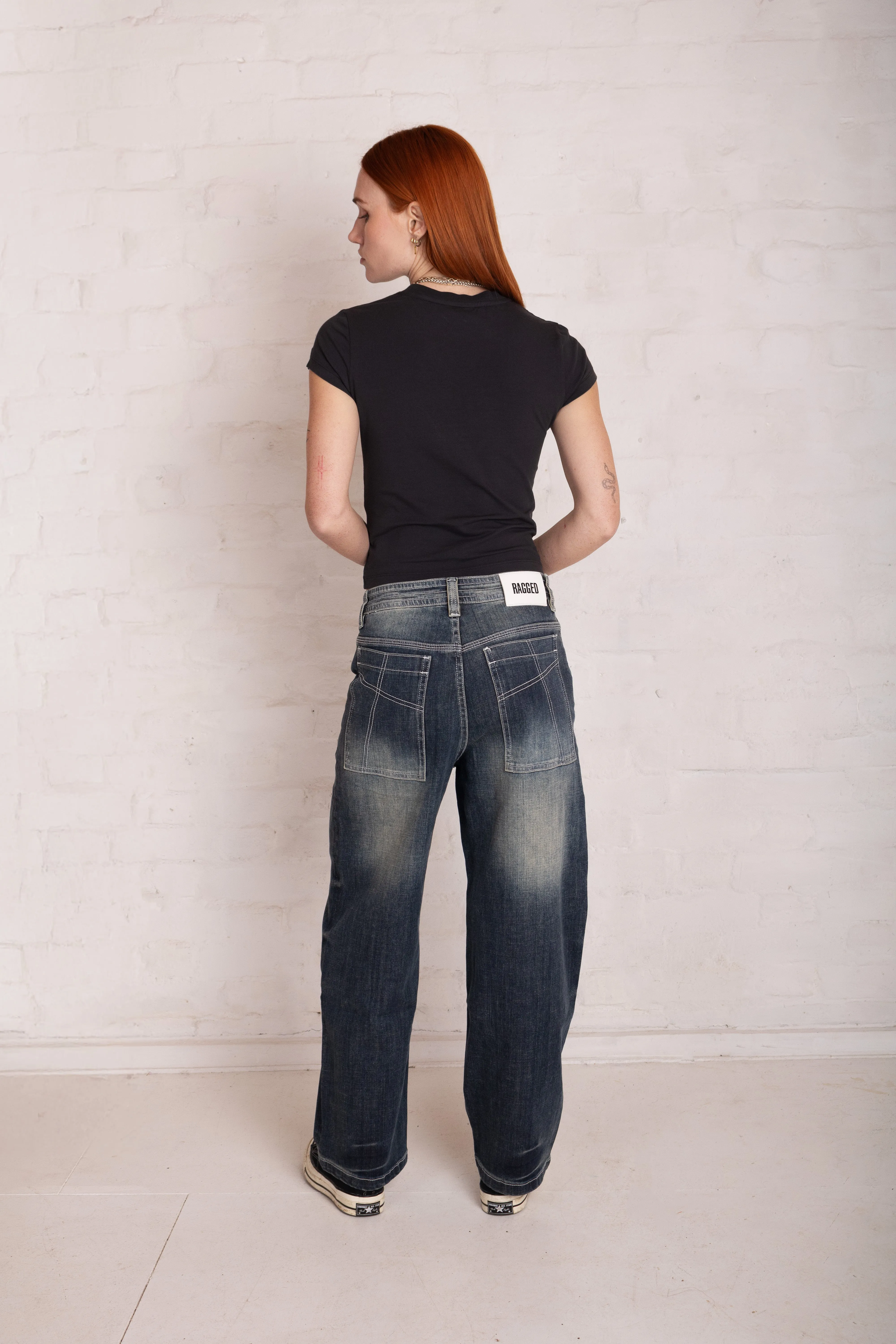 Bleacher Acid Wash Relaxed Biggie Jeans