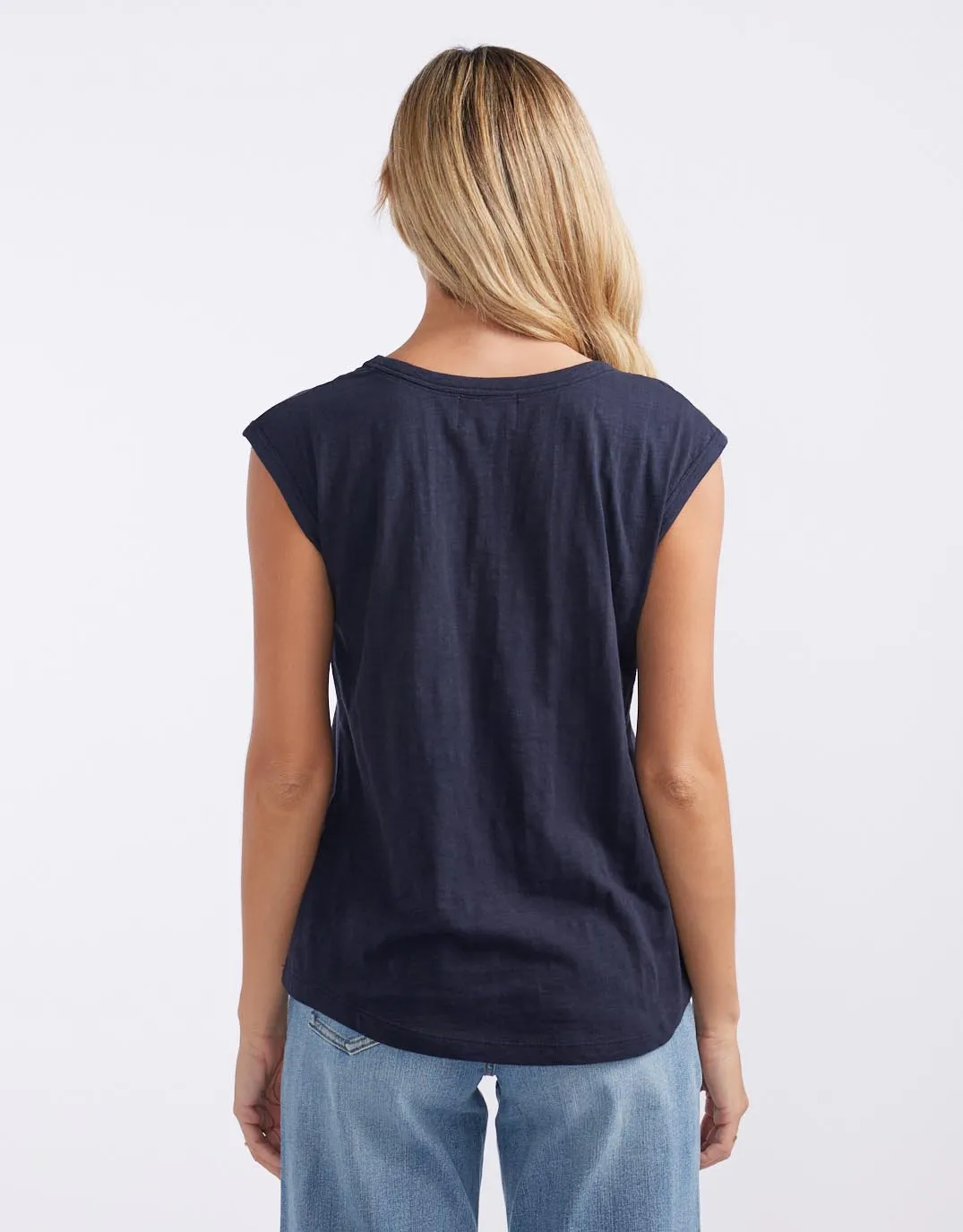 Cali Scoop Tank - Navy