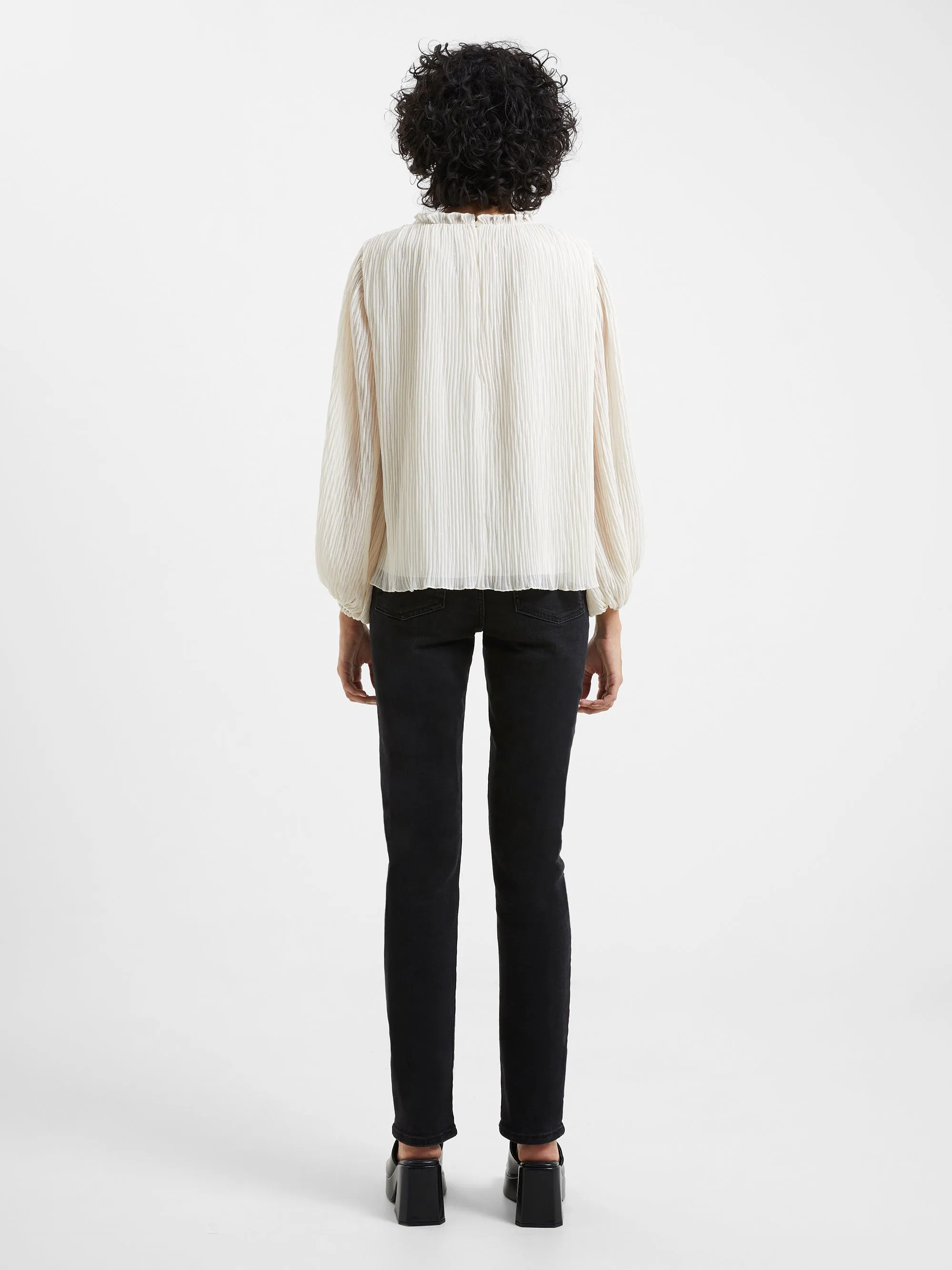 Callie Lurex Pleated Top