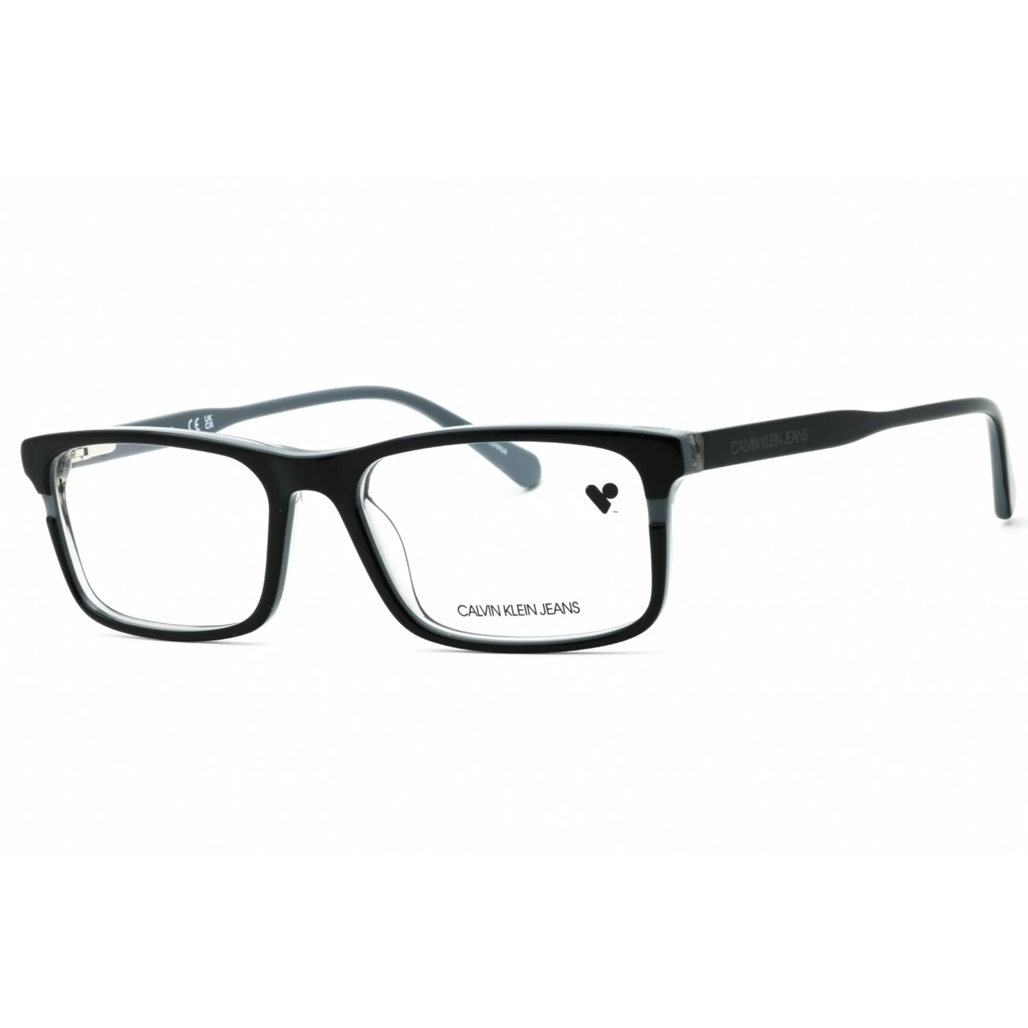 Calvin Klein Jeans Men's Eyeglasses - Black/Smoke Rectangular Frame | CKJ20640 076