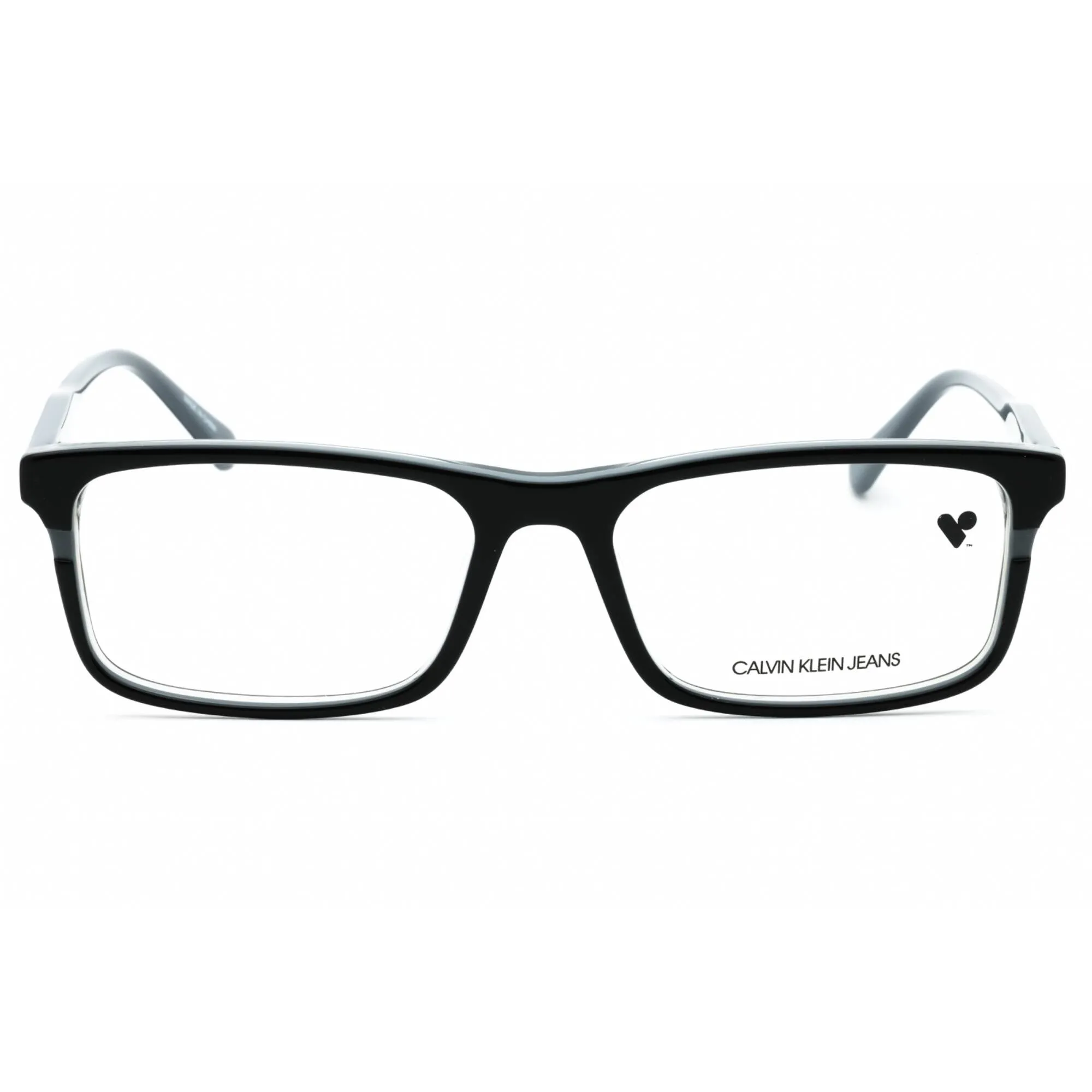 Calvin Klein Jeans Men's Eyeglasses - Black/Smoke Rectangular Frame | CKJ20640 076