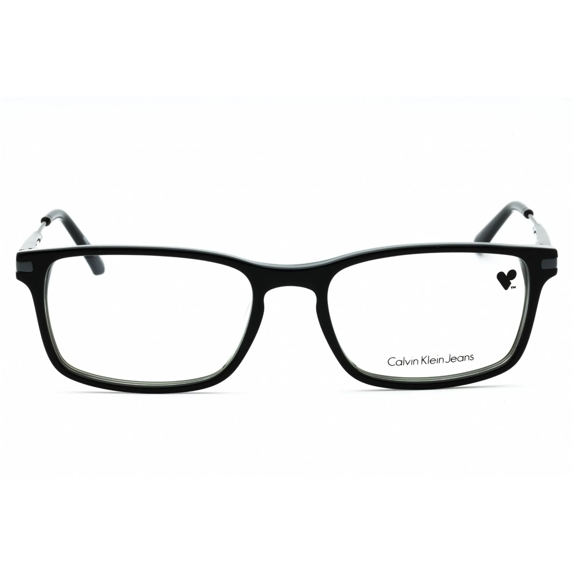 Calvin Klein Jeans Men's Eyeglasses - Black/Stone Rectangular Frame | CKJ18707 075
