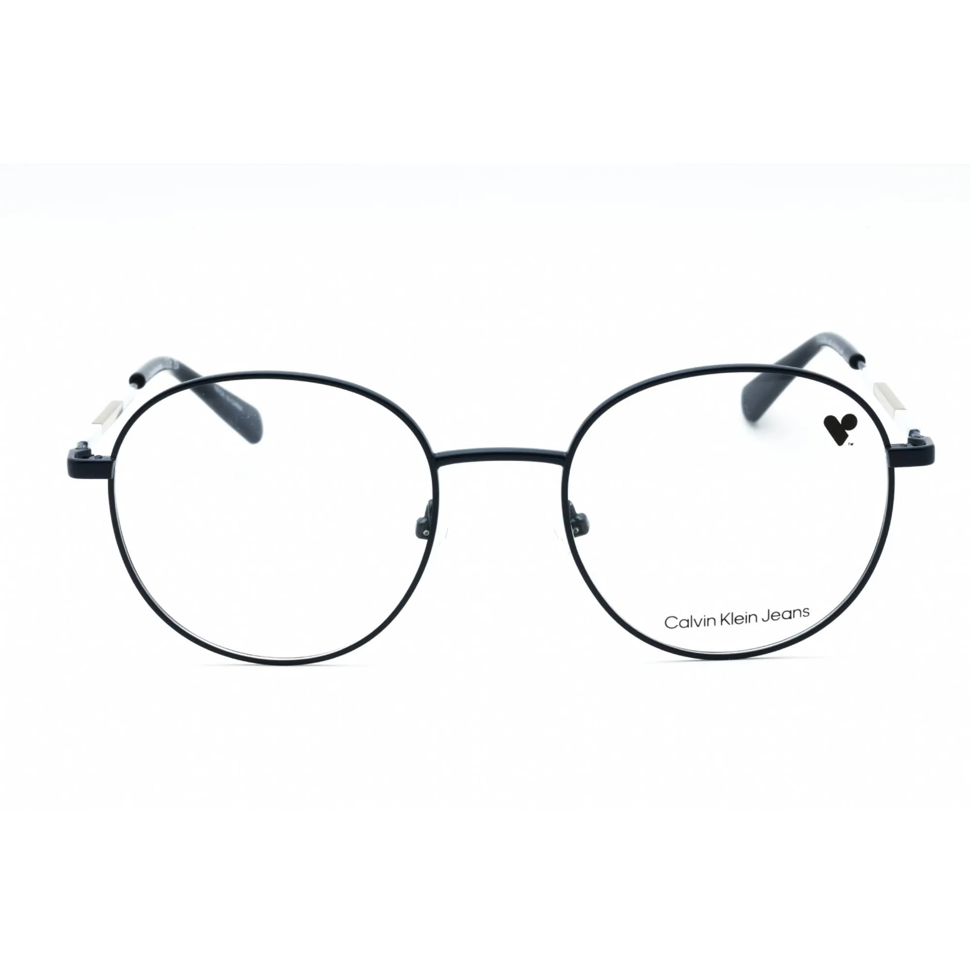 Calvin Klein Jeans Unisex Eyeglasses - Navy Metal Full Rim Round Frame | CKJ22205 405
