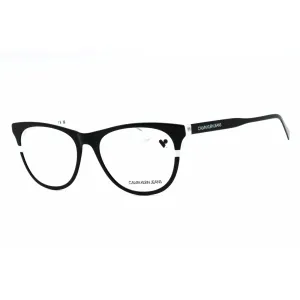 Calvin Klein Jeans Women's Eyeglasses - Black/White Full Rim Cat Eye | CKJ20641 073