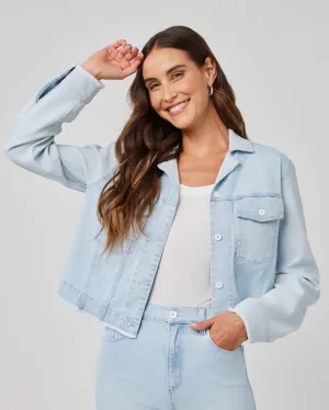 Coco Frayed Mix Denim Jacket - Tidal Wash Spray