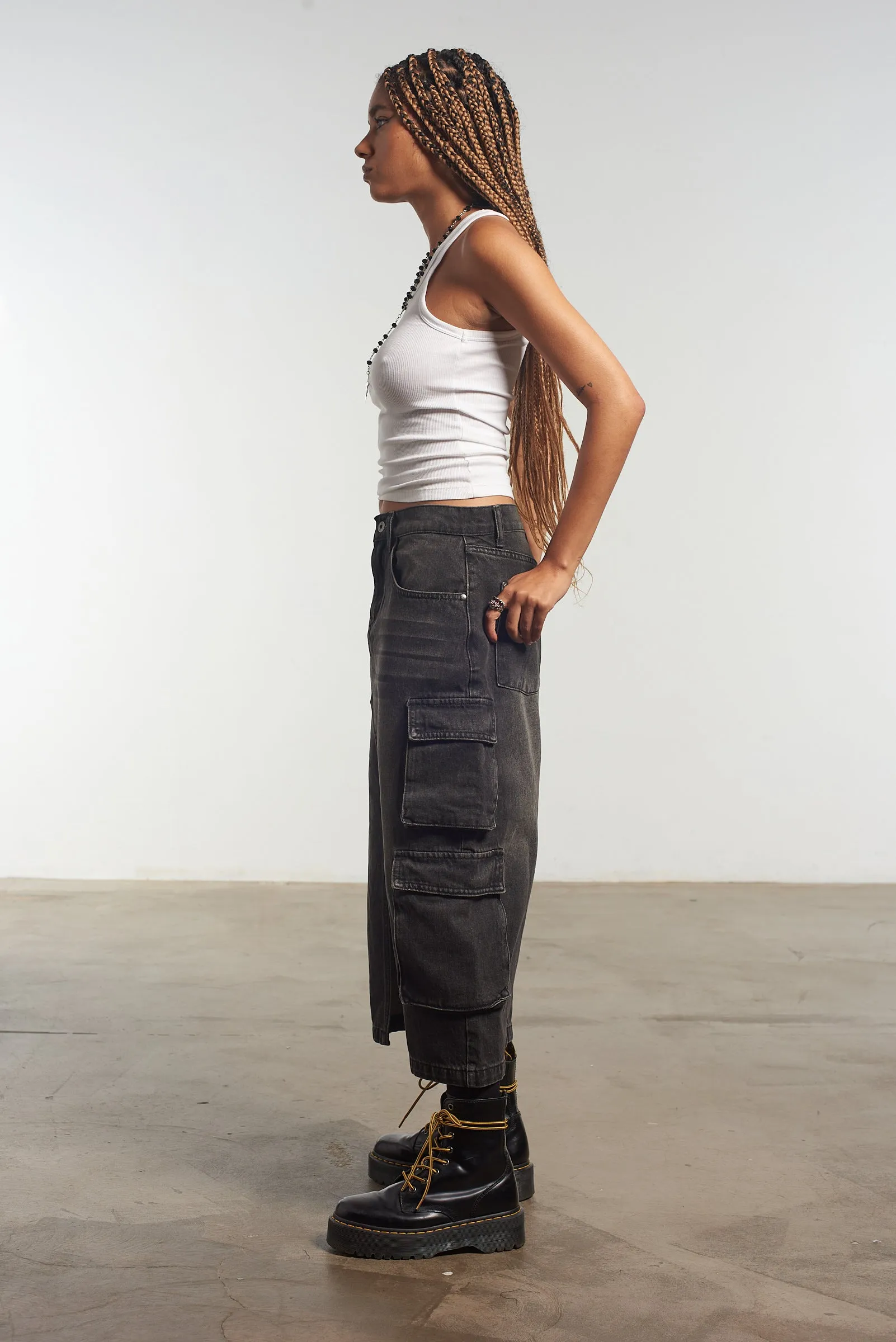 Combat Midi Skirt Black