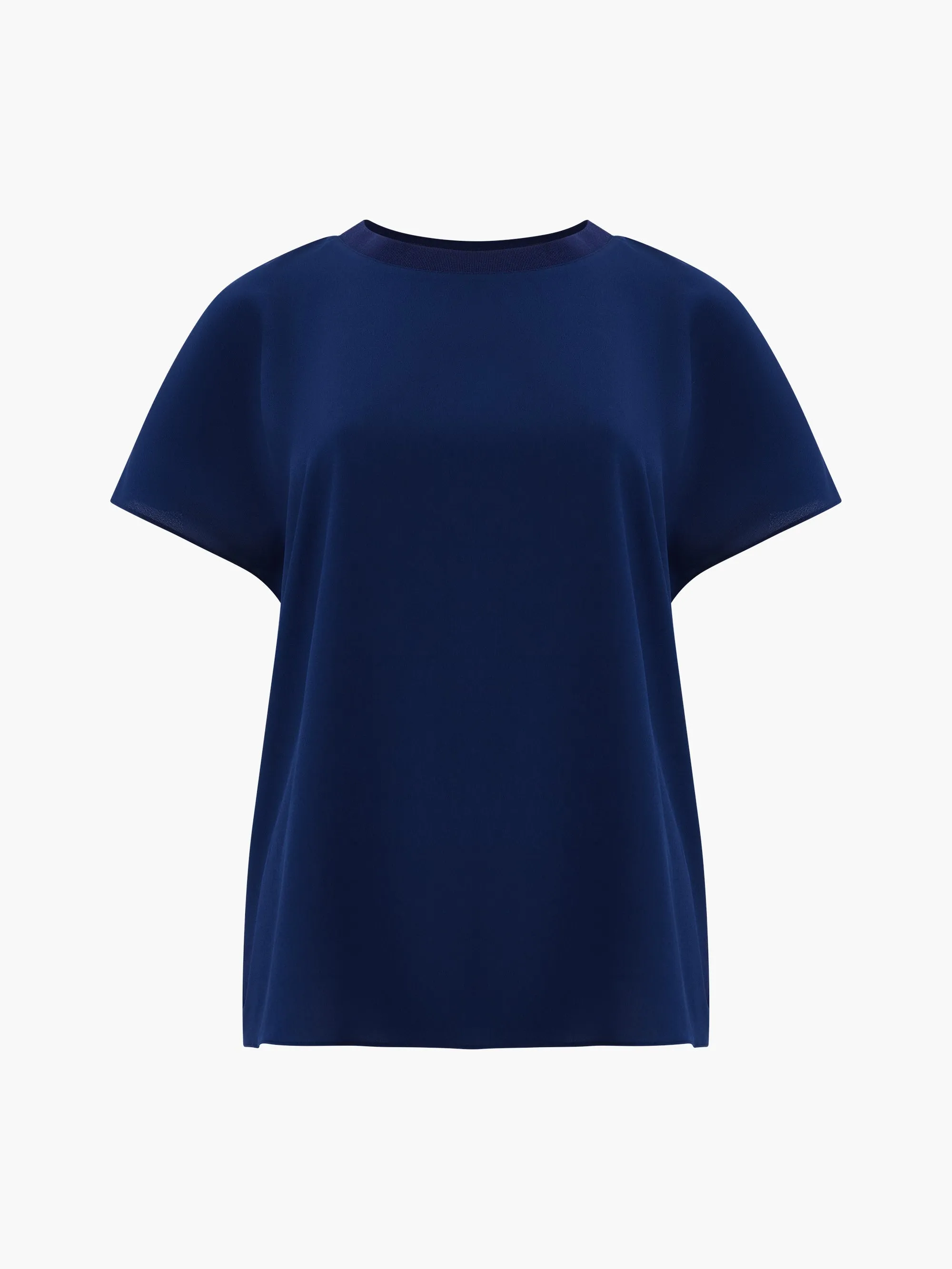 Crepe Light Crew Neck Top