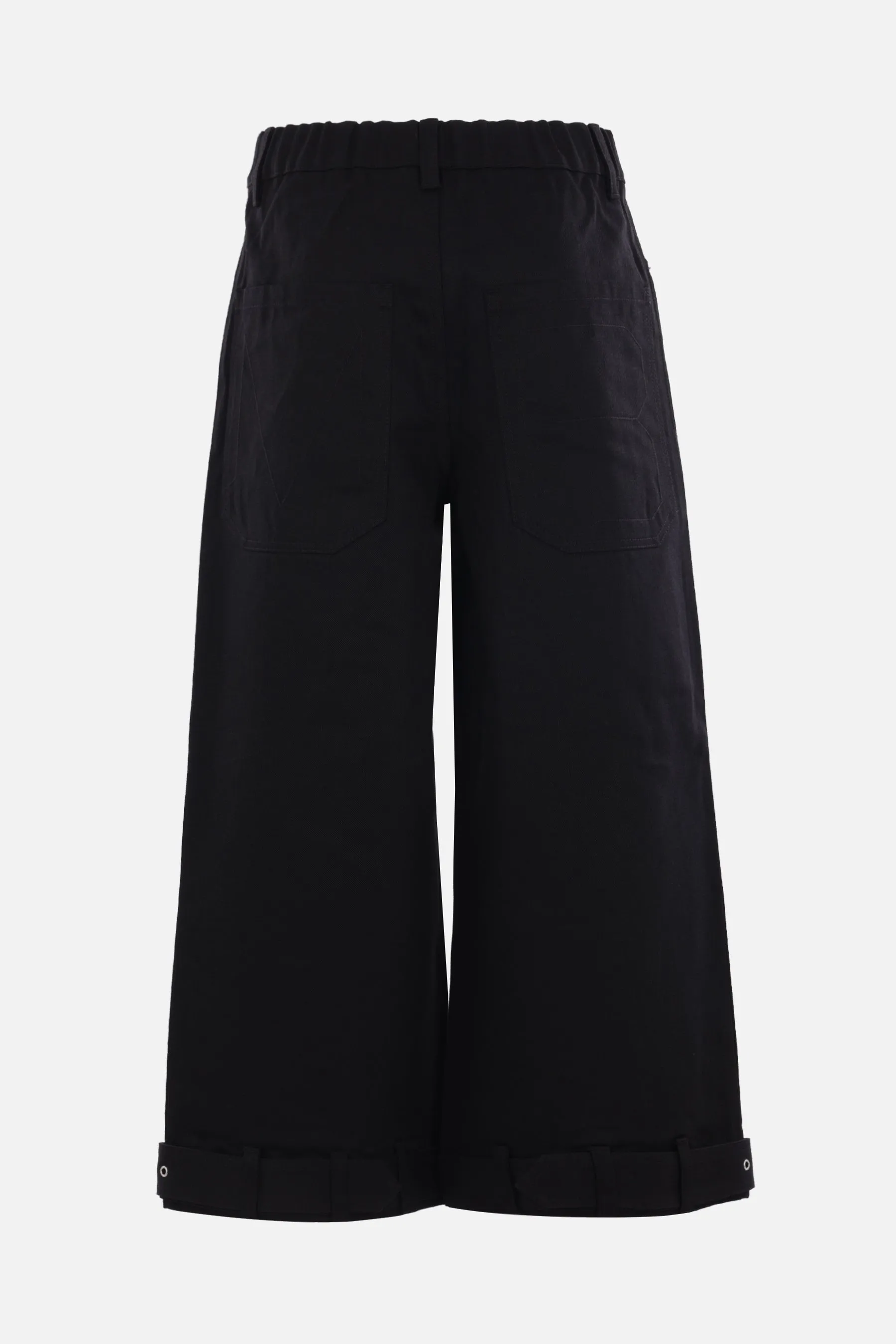 cropped denim jeans with belts