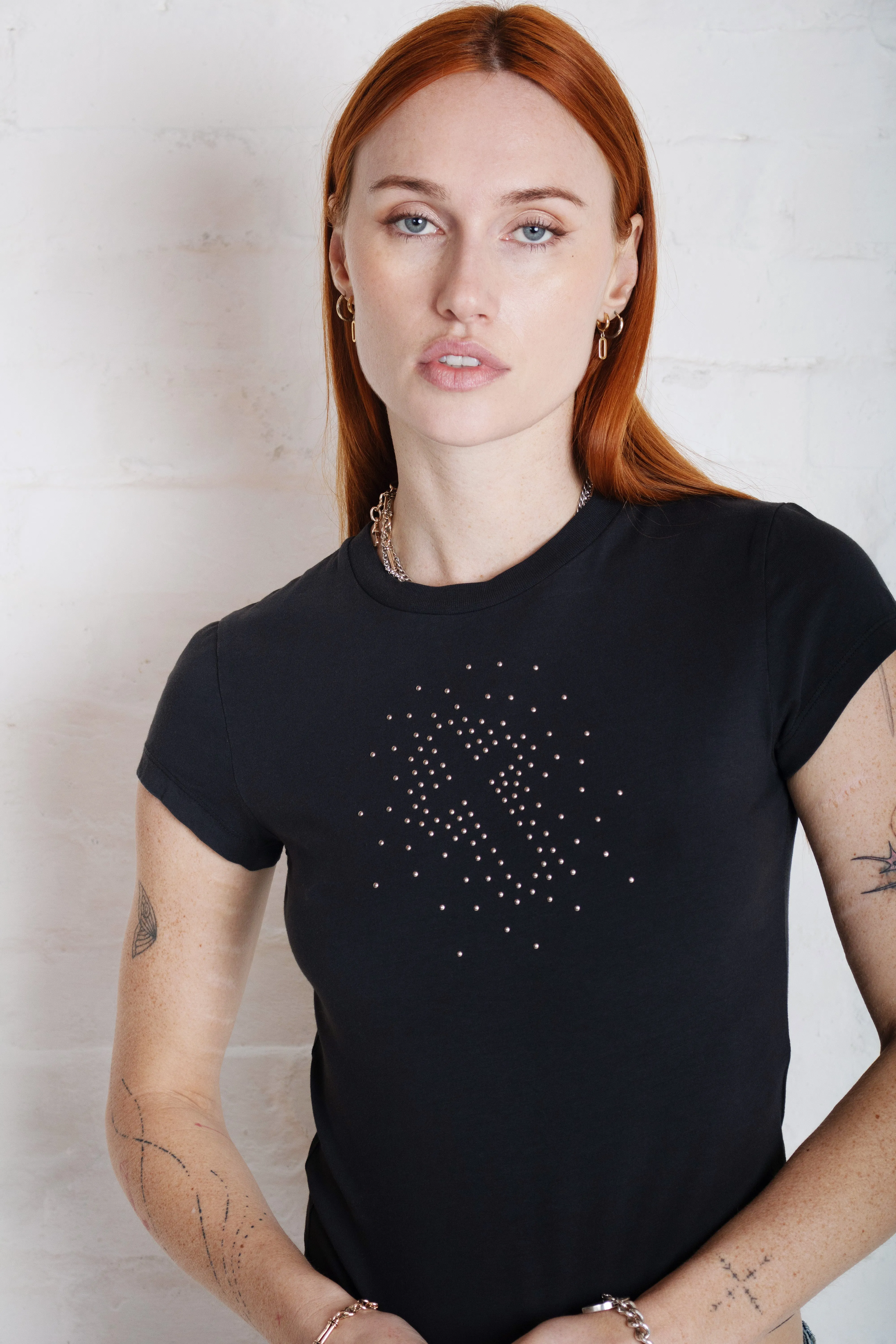 Cross My Heart Stud Baby Tee