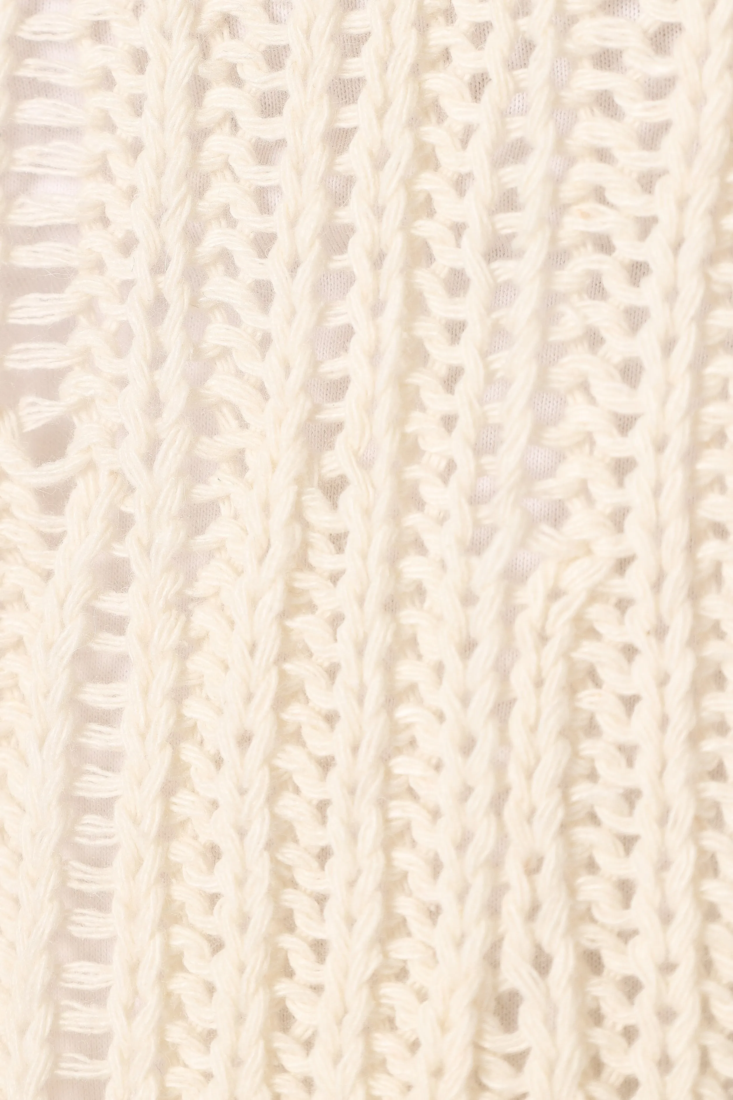 Danica Open Weave Knit Sweater - Cream