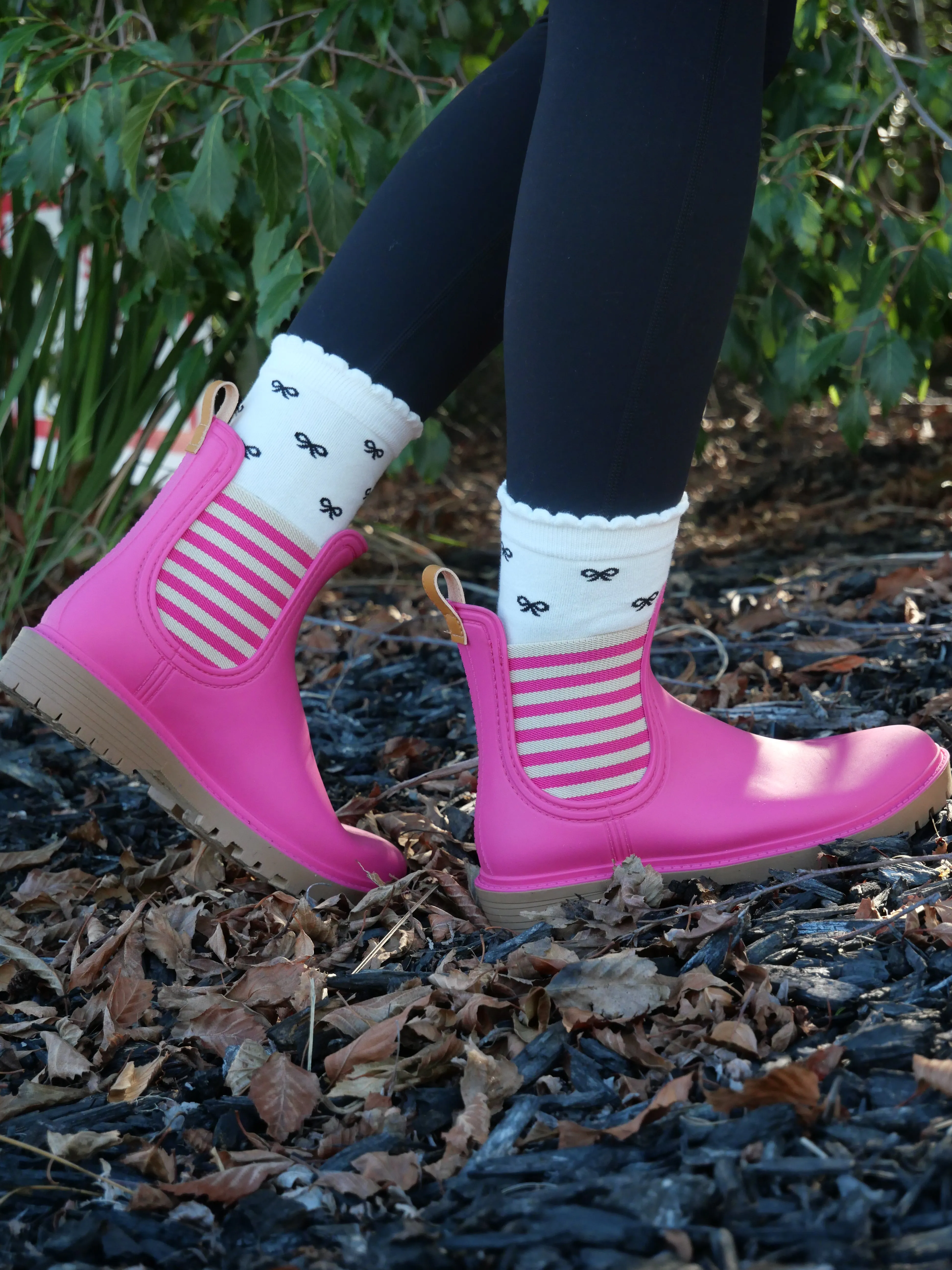 Diana Ferrari Laurina Gumboot Fuchsia Stripe