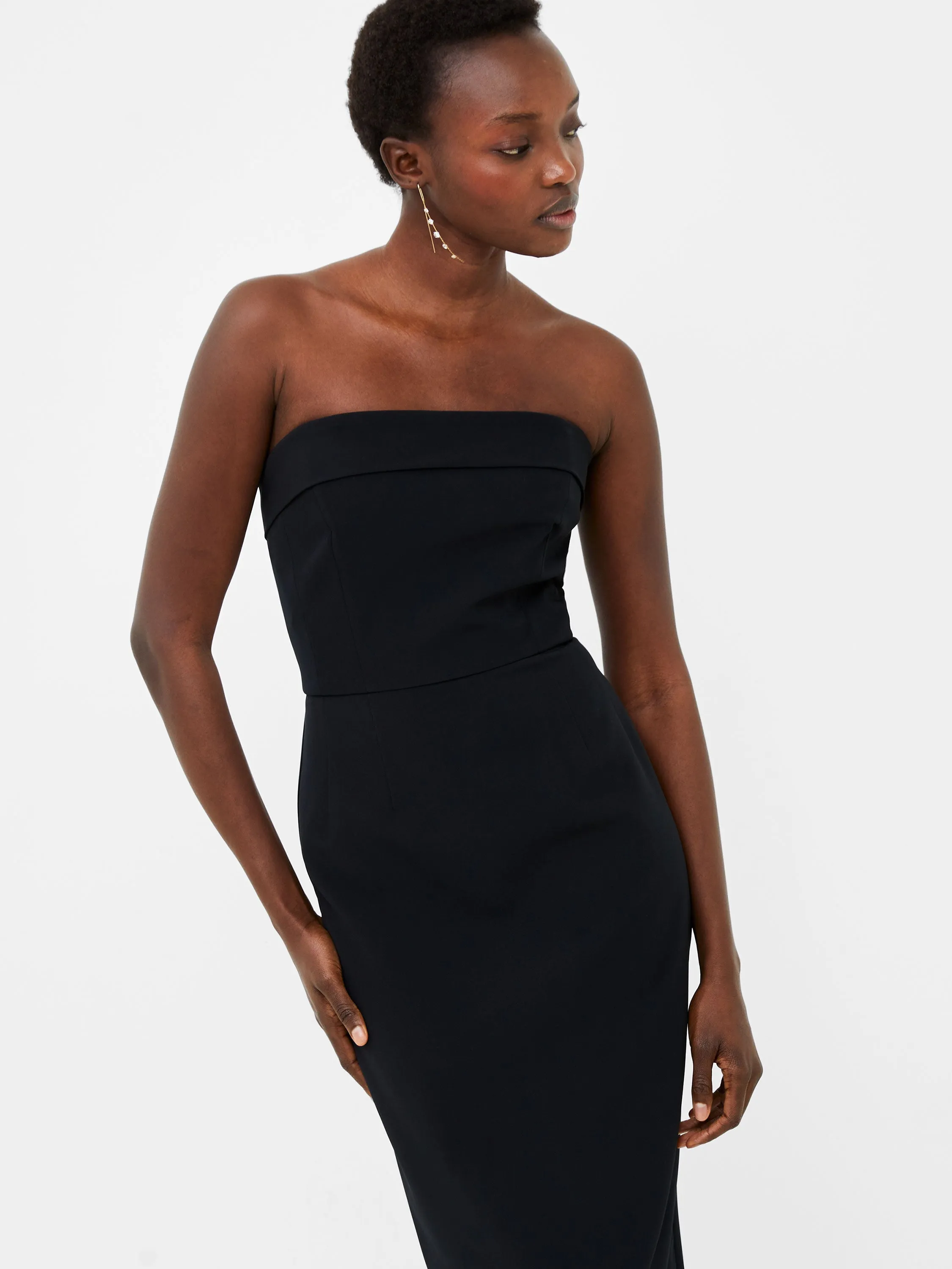 Echo Crepe Bandeau Midi Dress