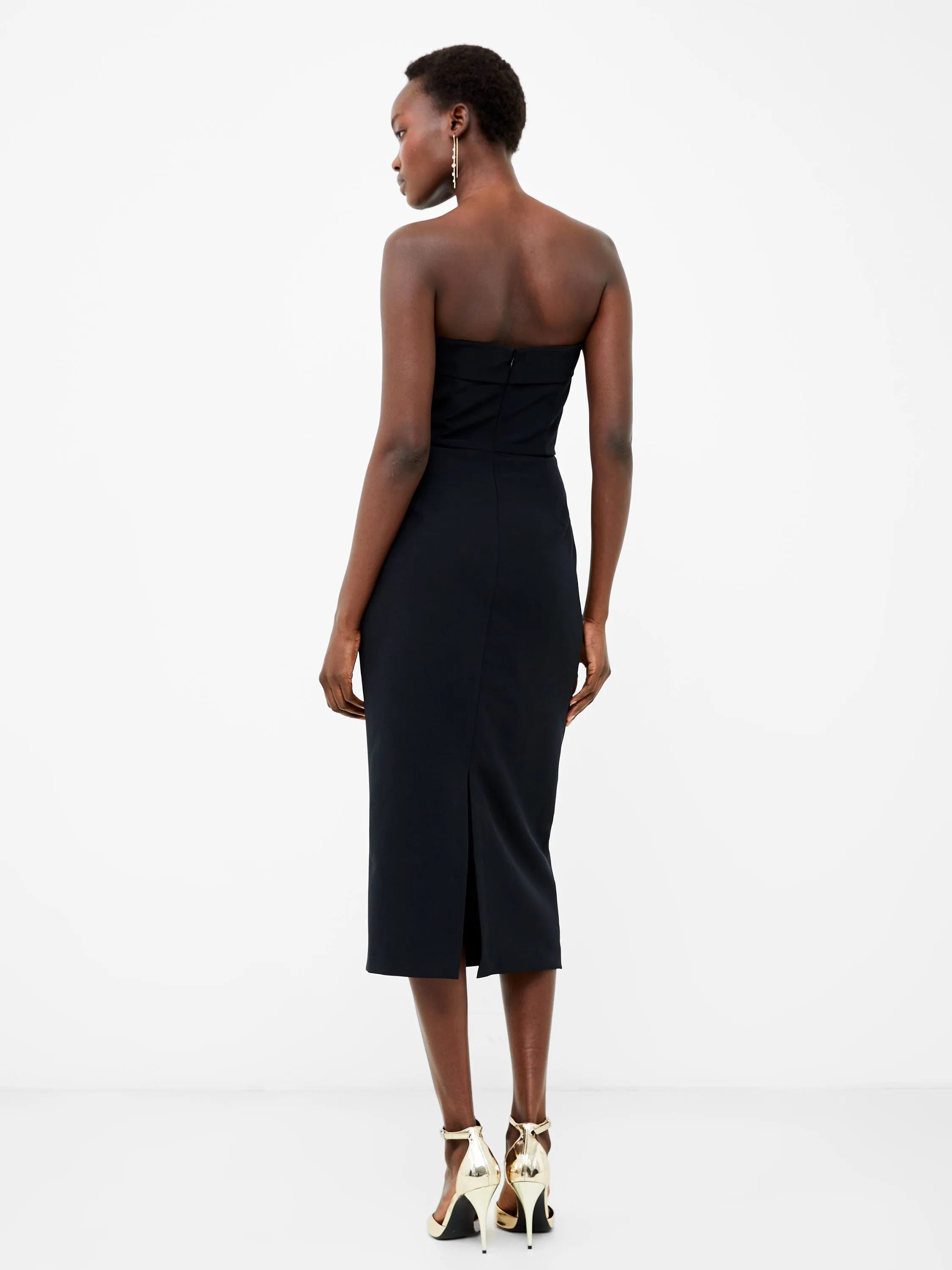 Echo Crepe Bandeau Midi Dress