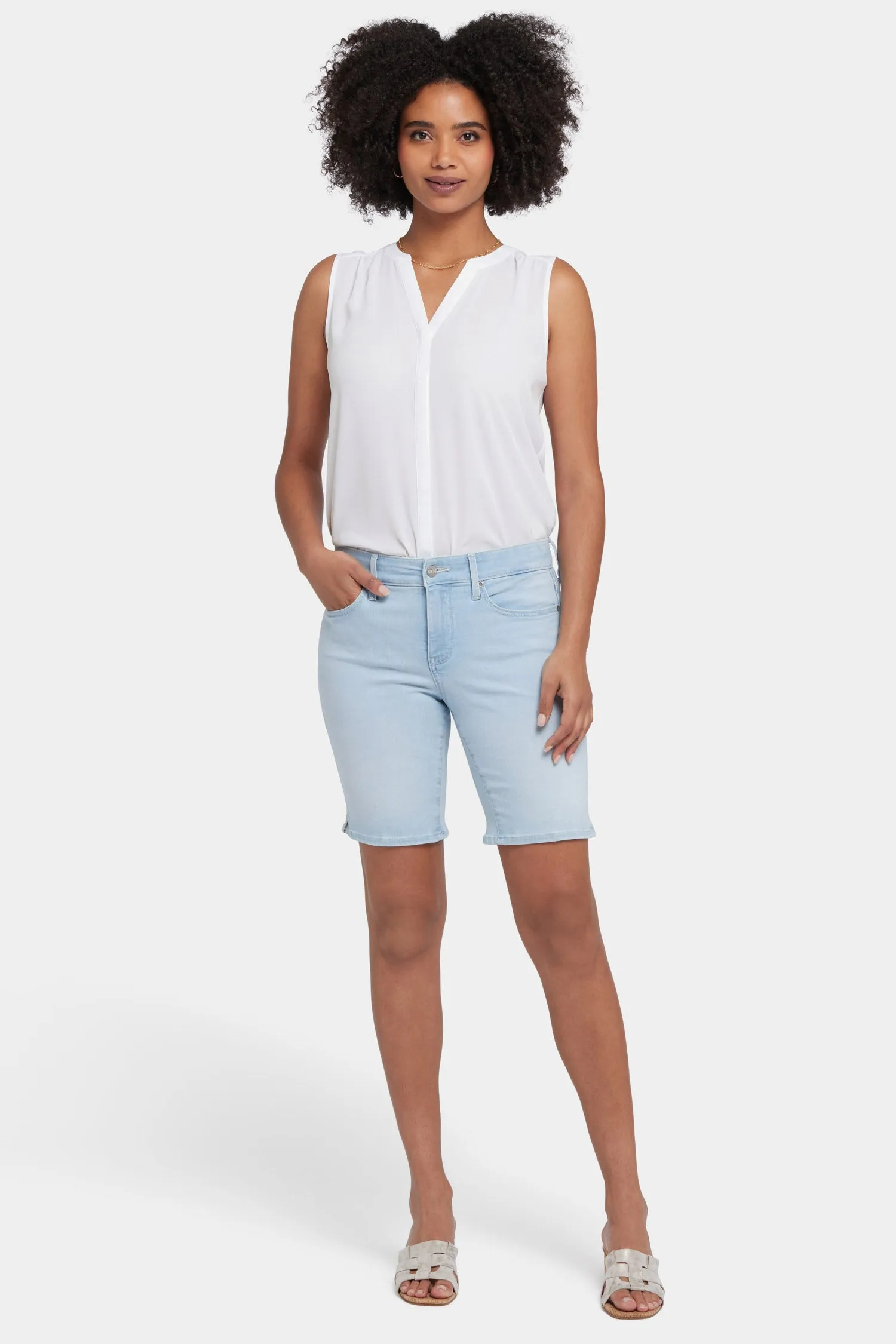 Ella Denim Shorts - Clear Waters