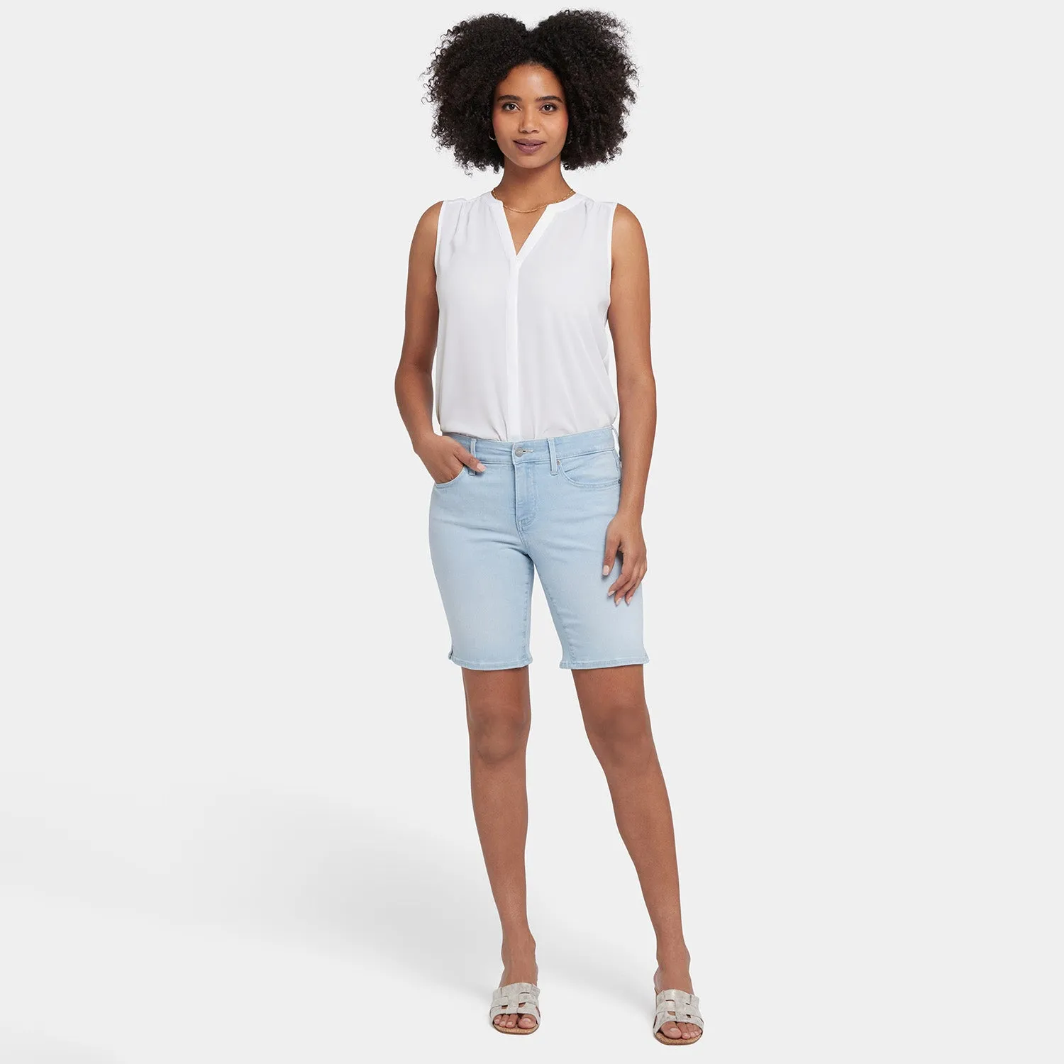 Ella Denim Shorts - Clear Waters
