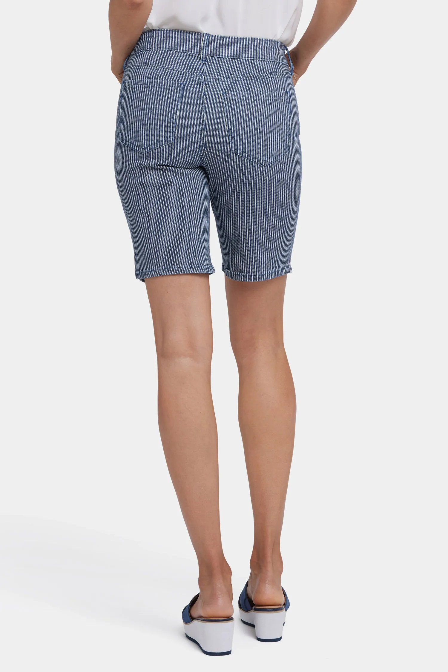 Ella Denim Shorts - Malaga Stripe