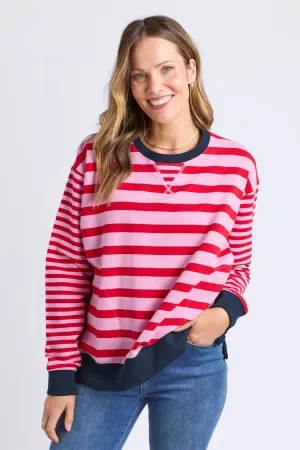 Elm All Sorts Crew Pink & Red Stripe