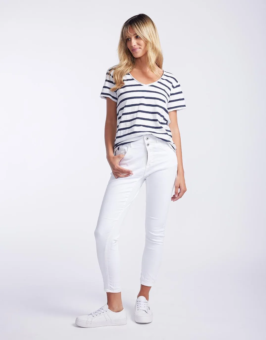 Emma Stretch Jean - White