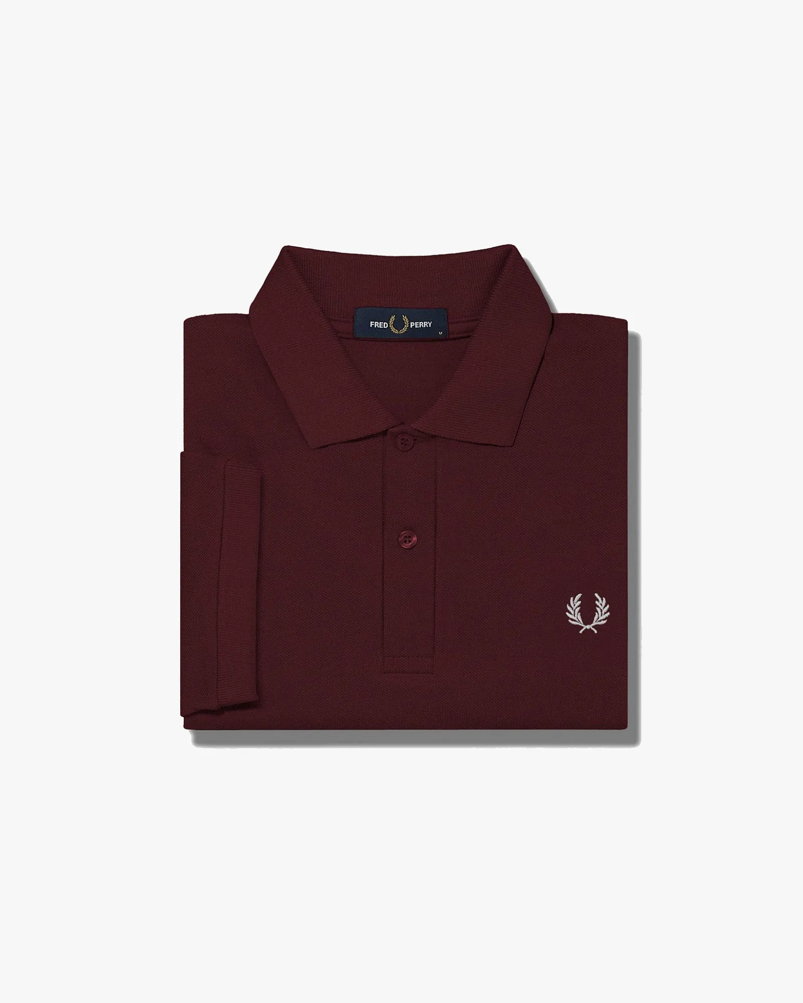 Fred Perry Plain Polo Shirt - Oxblood / Ecru