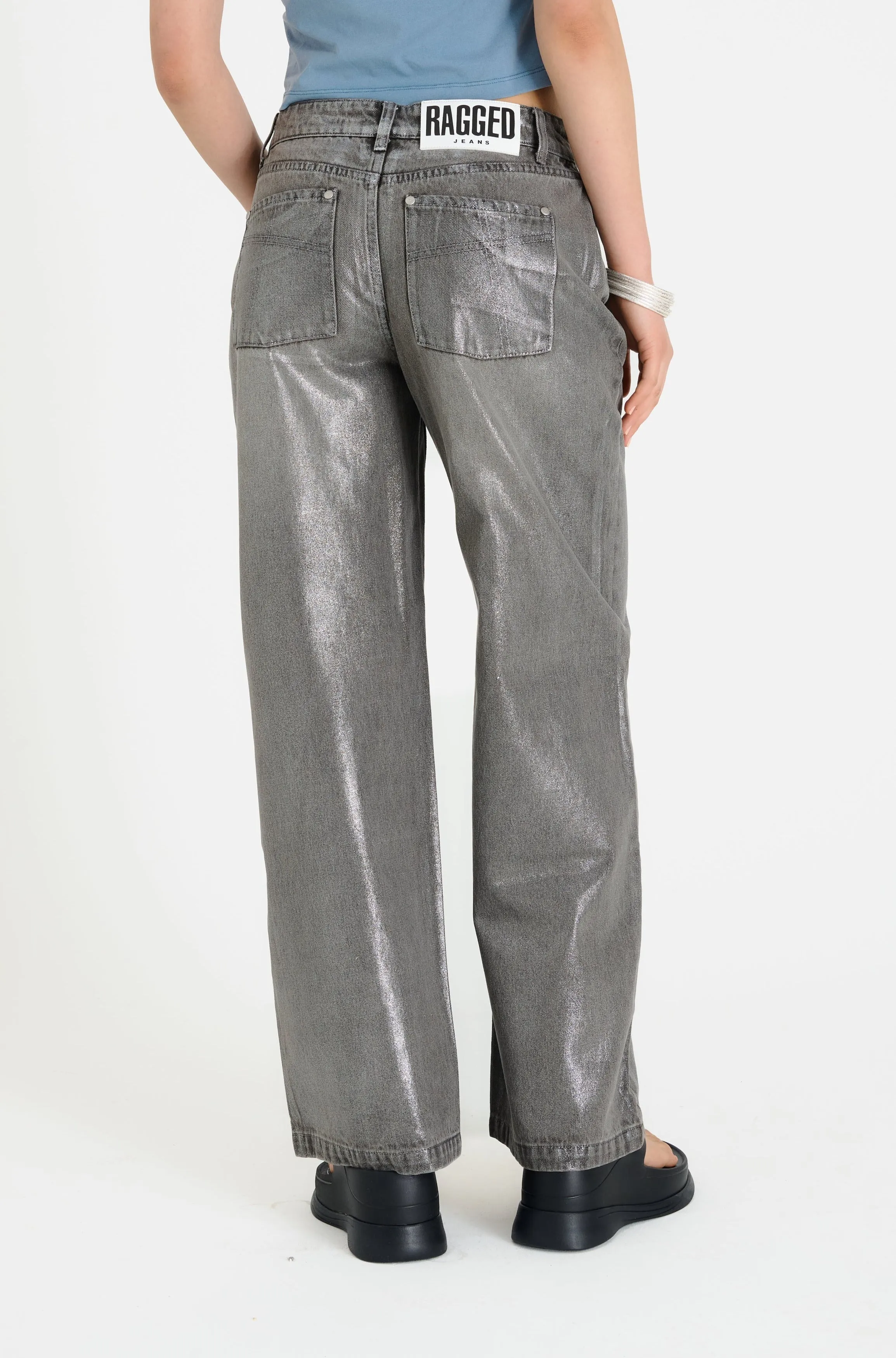 Glimmer Foiled Release Jeans