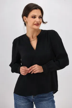 Gloss the Label Aimee Ric Rac Top Black