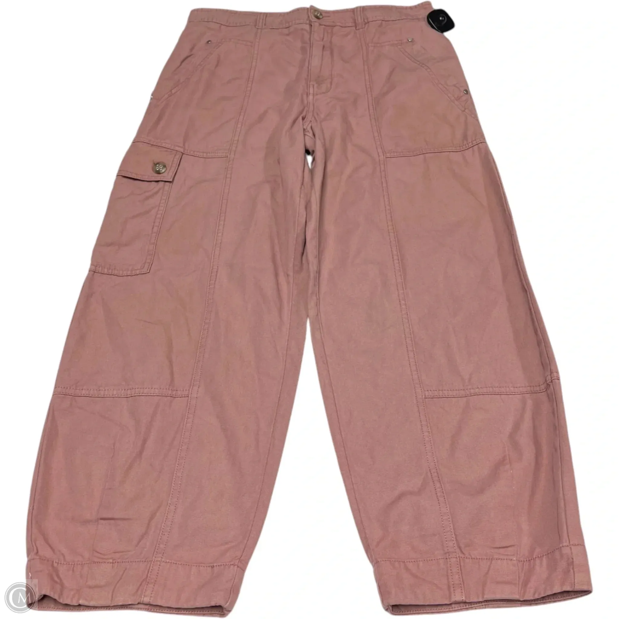 Jeans Cropped By Anthropologie In Pink Denim, Size: 6
