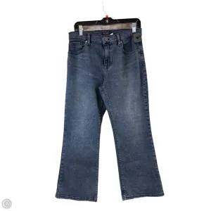 Jeans Cropped By Banana Republic In Blue Denim, Size: 8