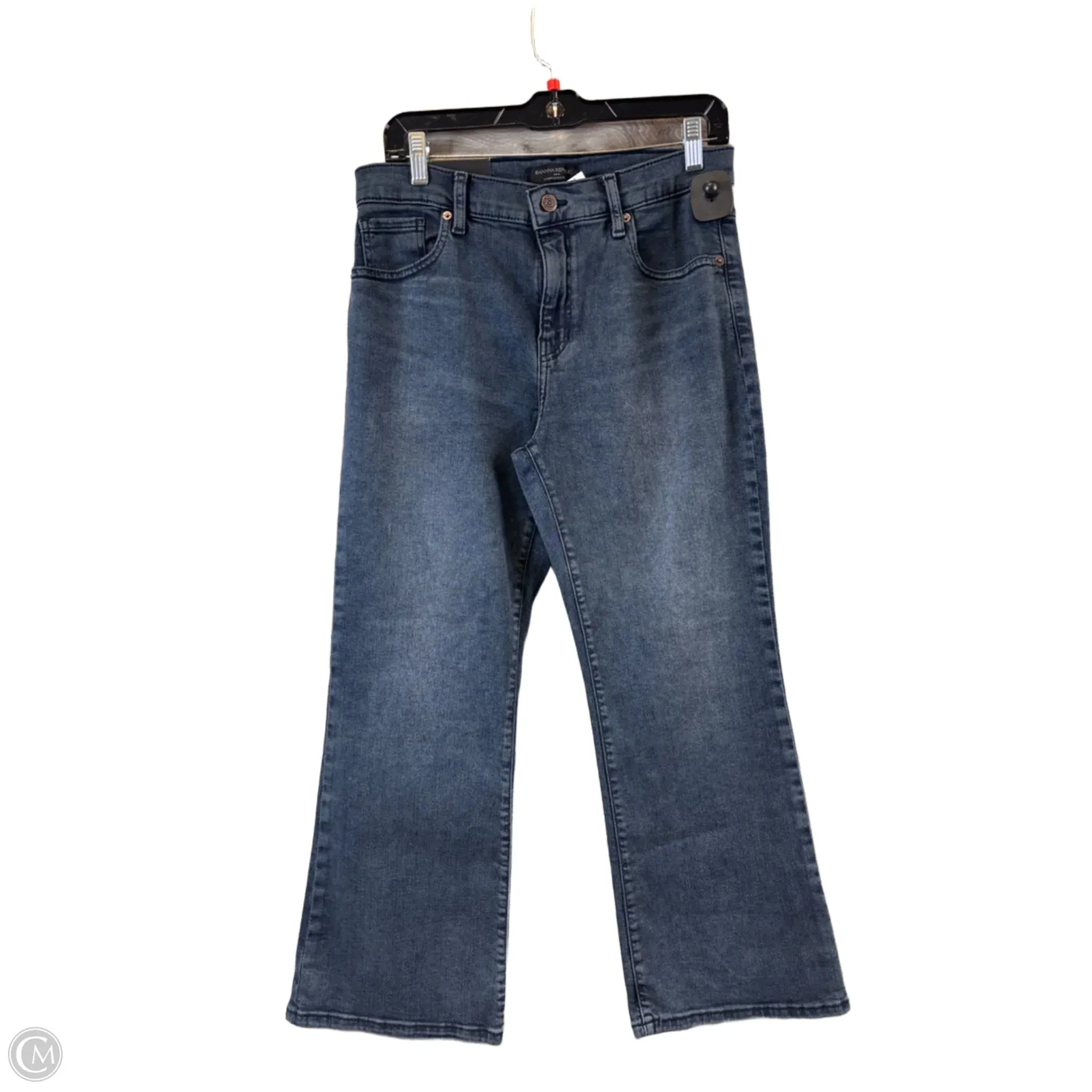 Jeans Cropped By Banana Republic In Blue Denim, Size: 8