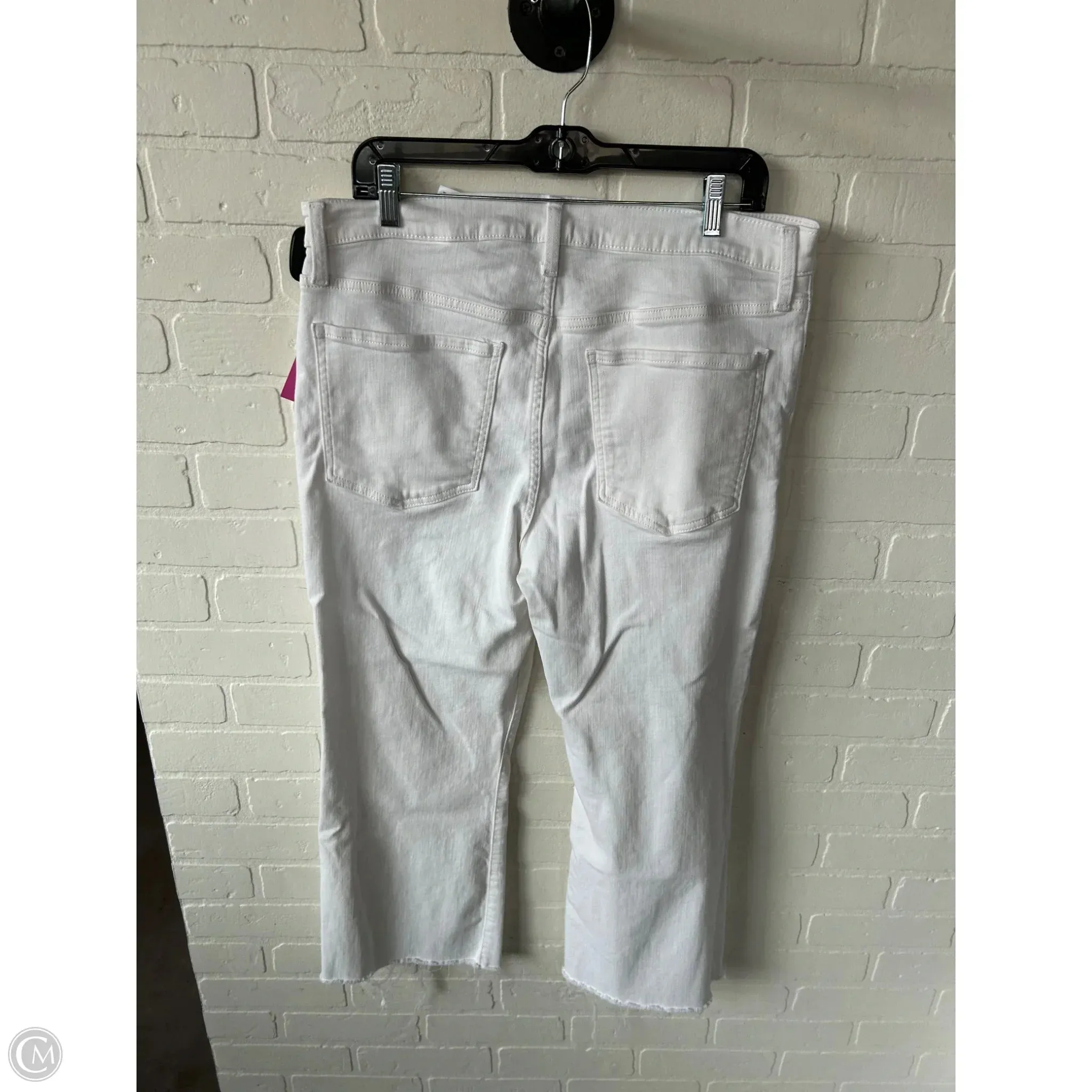 Jeans Cropped By Banana Republic In White, Size: 14