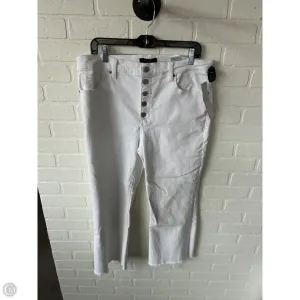 Jeans Cropped By Banana Republic In White, Size: 14