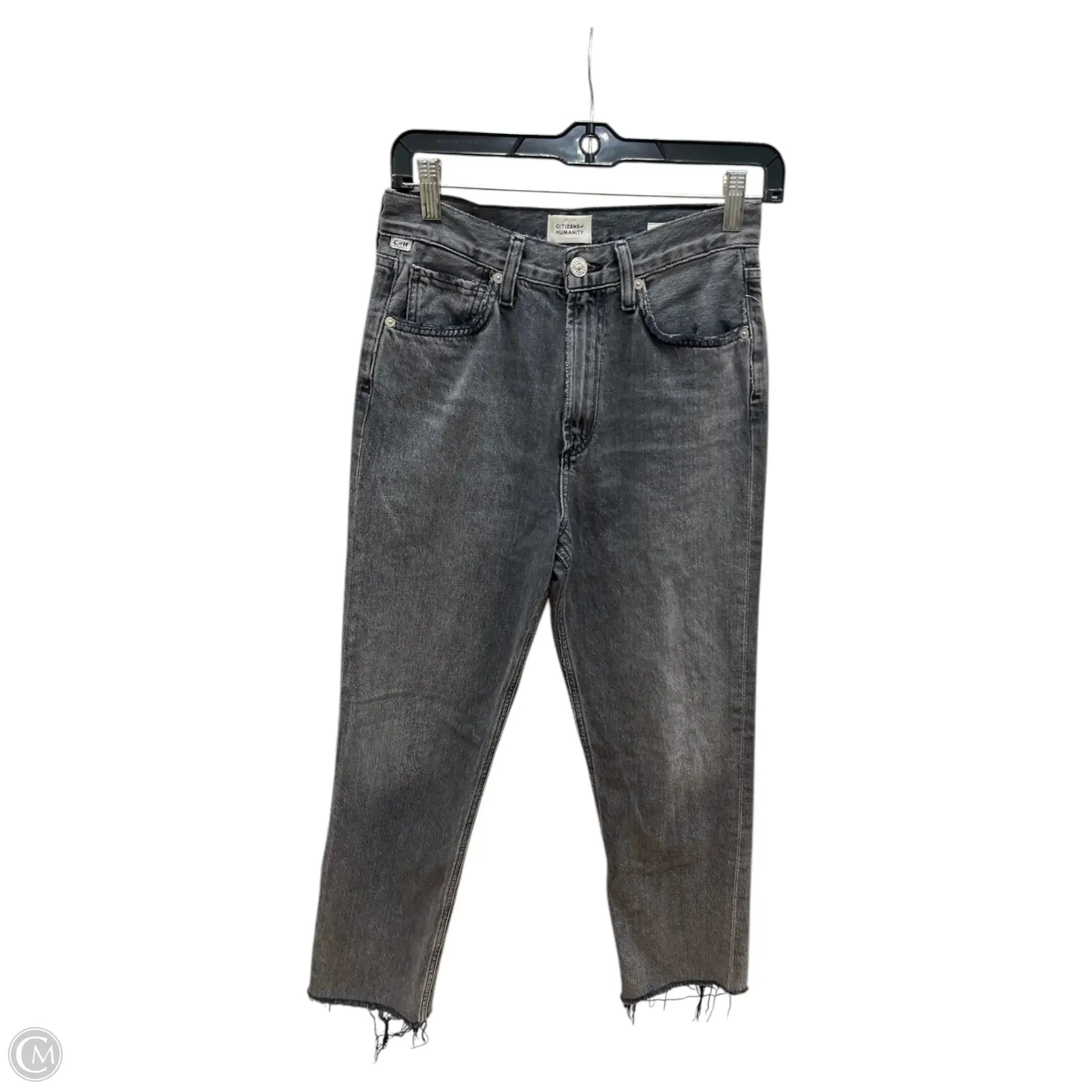 Jeans Cropped By Citizens Of Humanity In Black Denim, Size: Xs