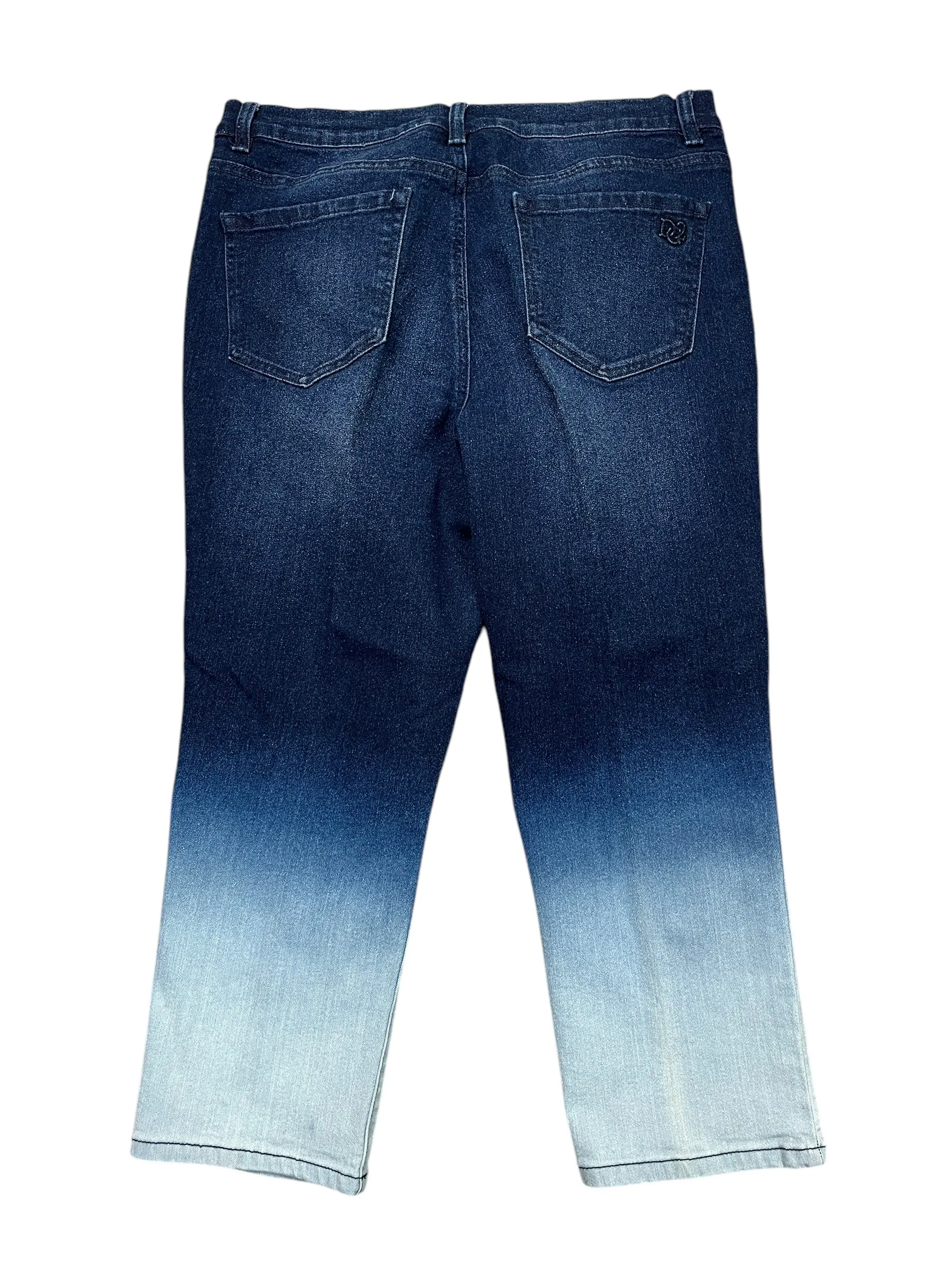 Jeans Cropped By Diane Gilman In Blue Denim, Size:14P