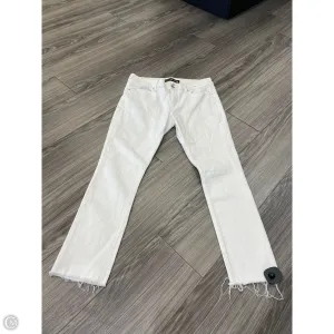 Jeans Cropped By Express In White, Size: 10
