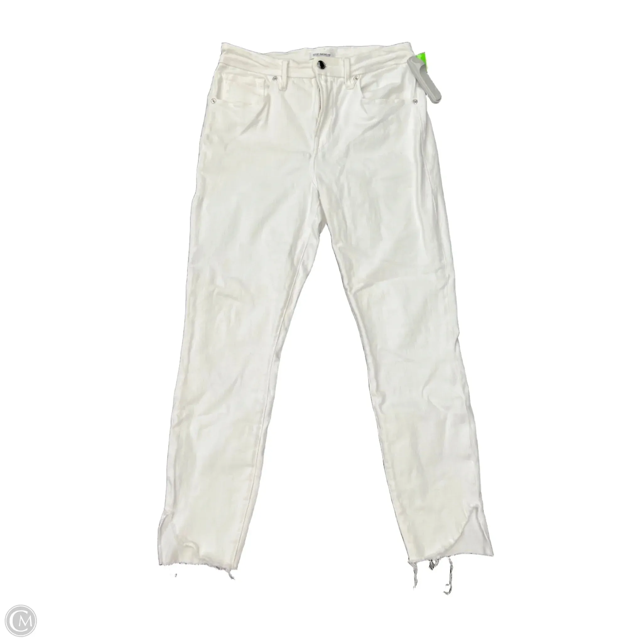 Jeans Cropped By Good American In White, Size: 12