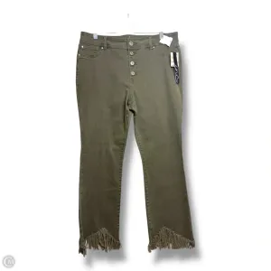 Jeans Cropped By Inc In Green, Size: 12